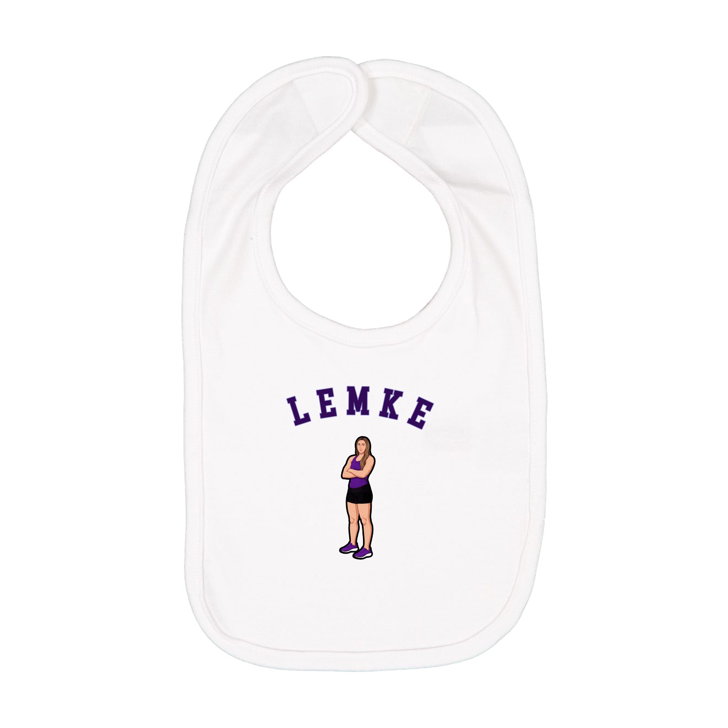 Infant Bib — Shirsey Arch in White