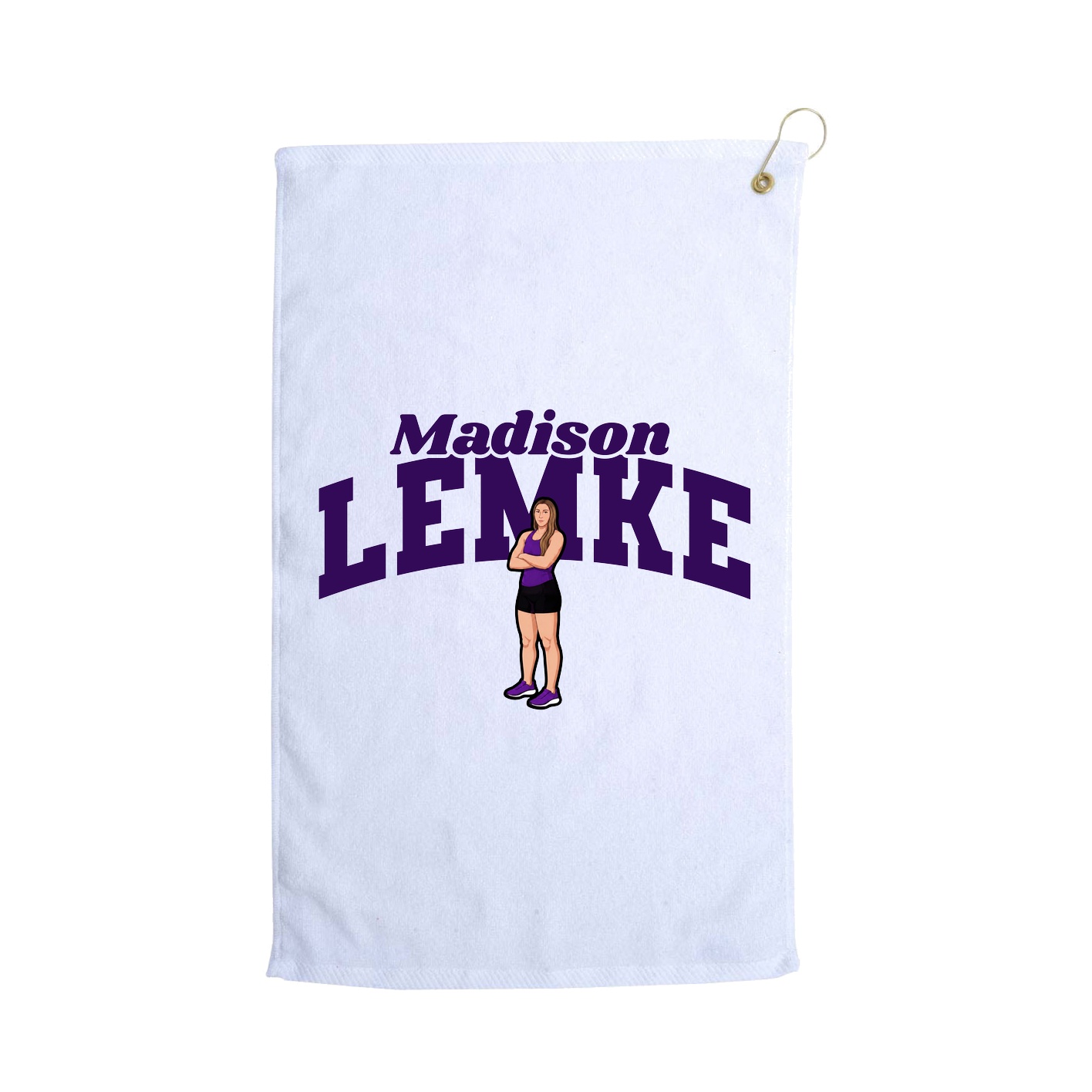 Golf Towel — Signature Arch in White