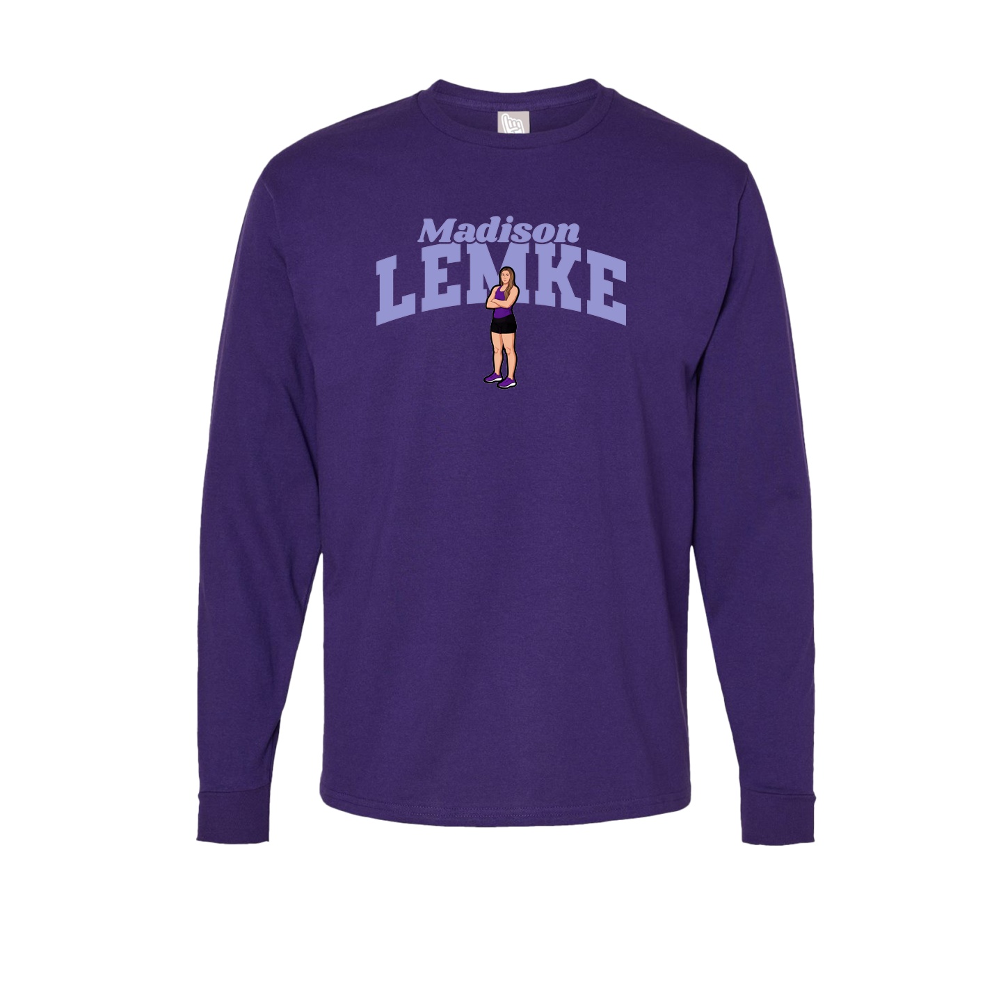 Long Sleeve Tee — Signature Arch in Purple