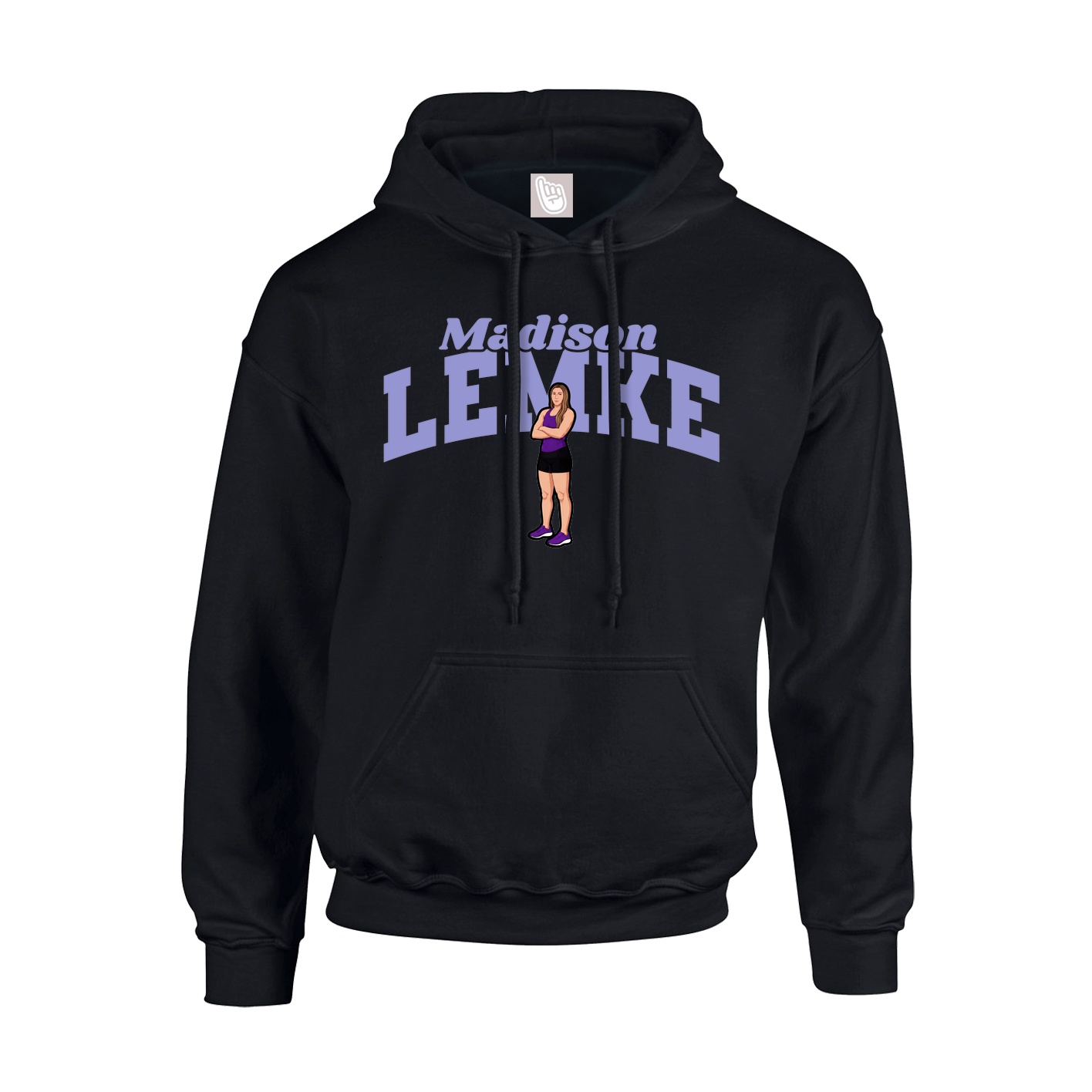Youth Hoodie — Signature Arch in Black
