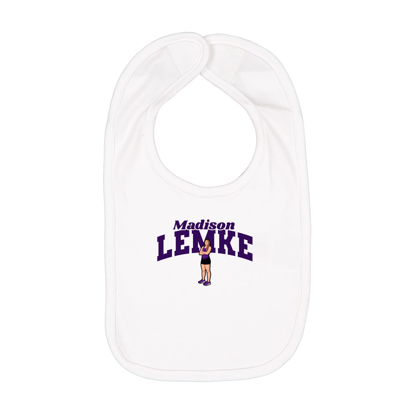 Infant Bib — Signature Arch in White