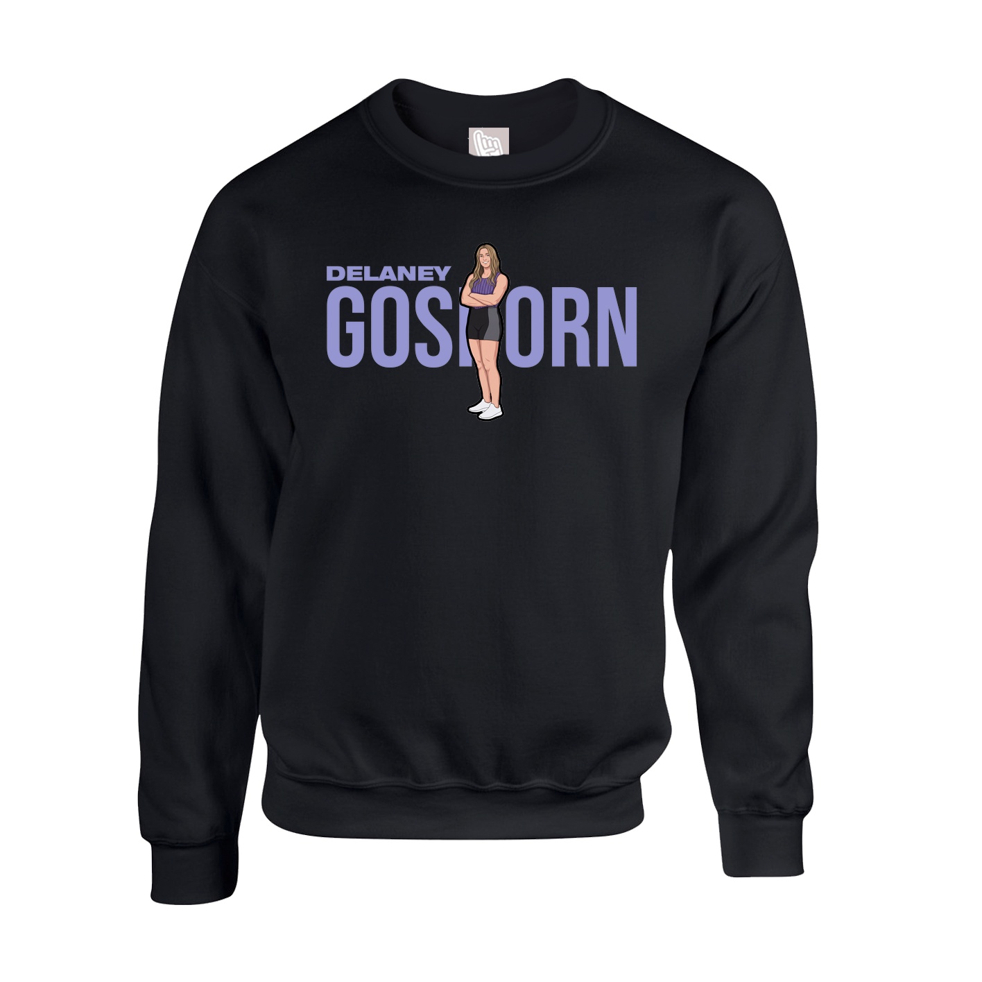 Fleece Crew — Player Name in Black