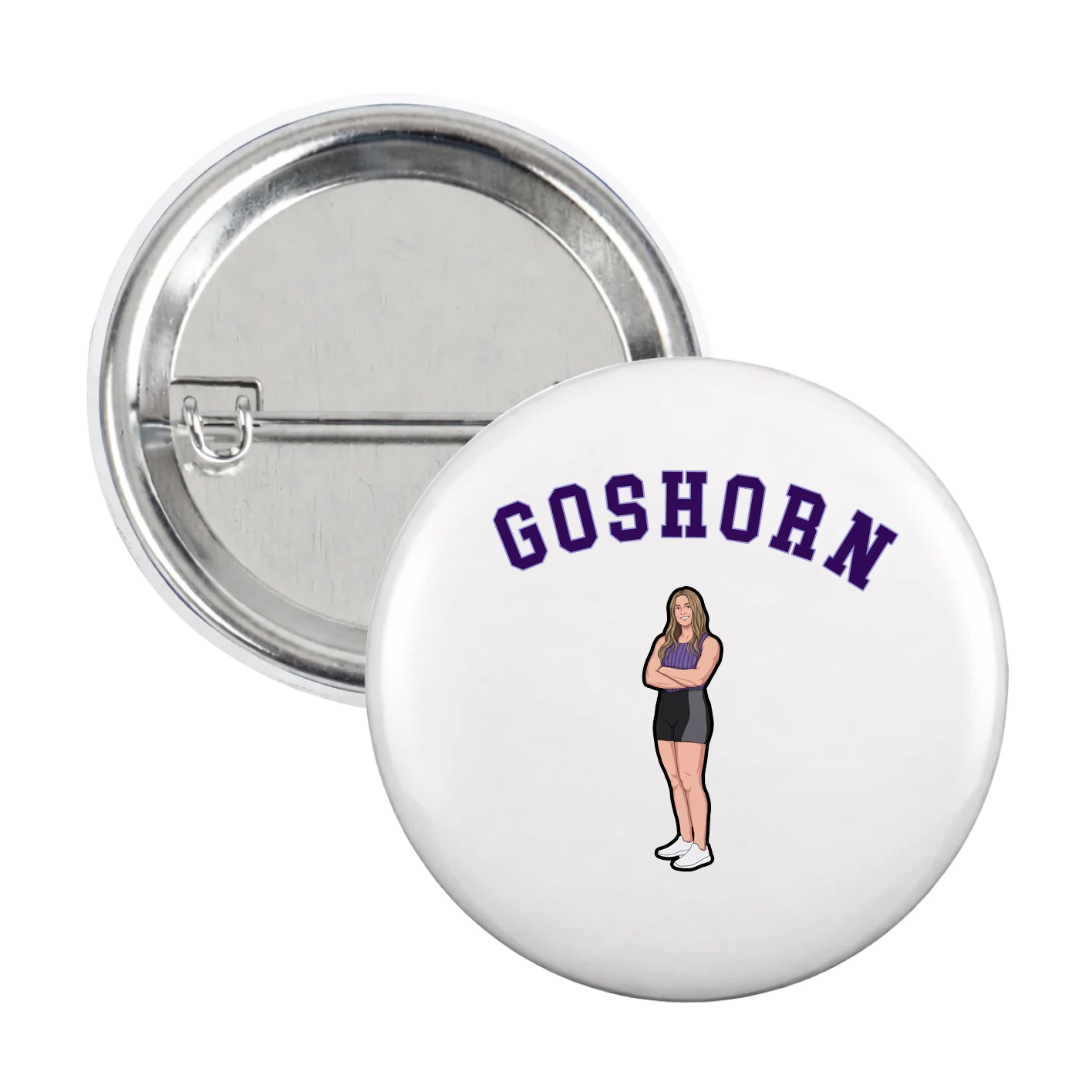 Game Day Button — Shirsey Arch in White