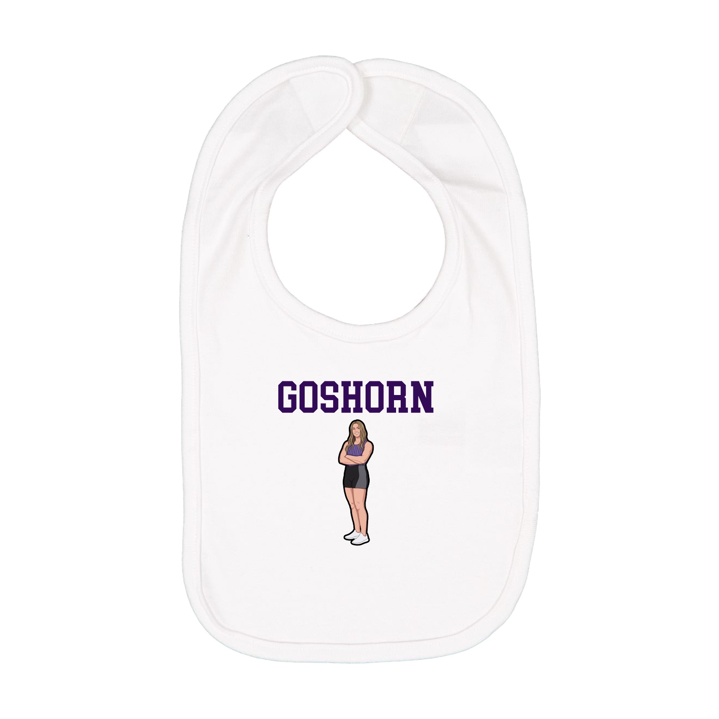 Infant Bib — Shirsey in White