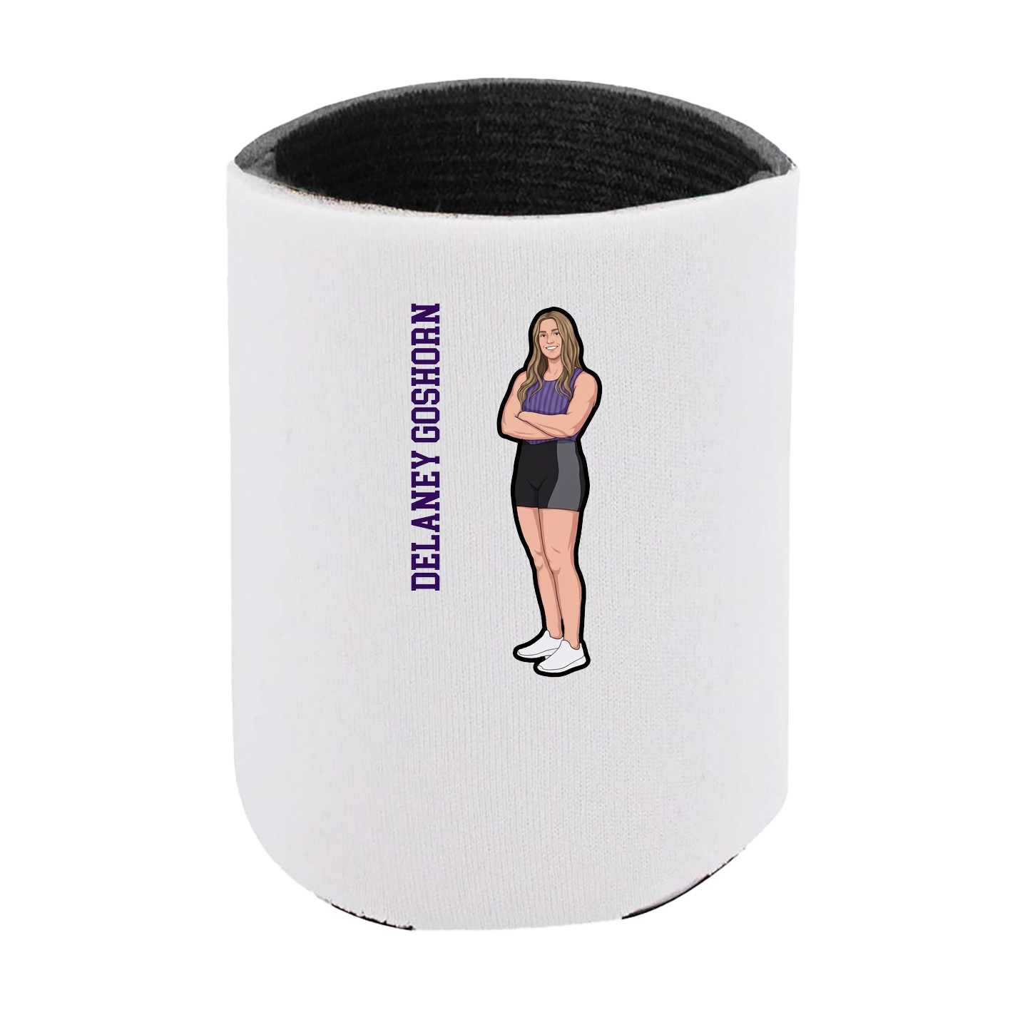 Can Holder — Name Vertical in White