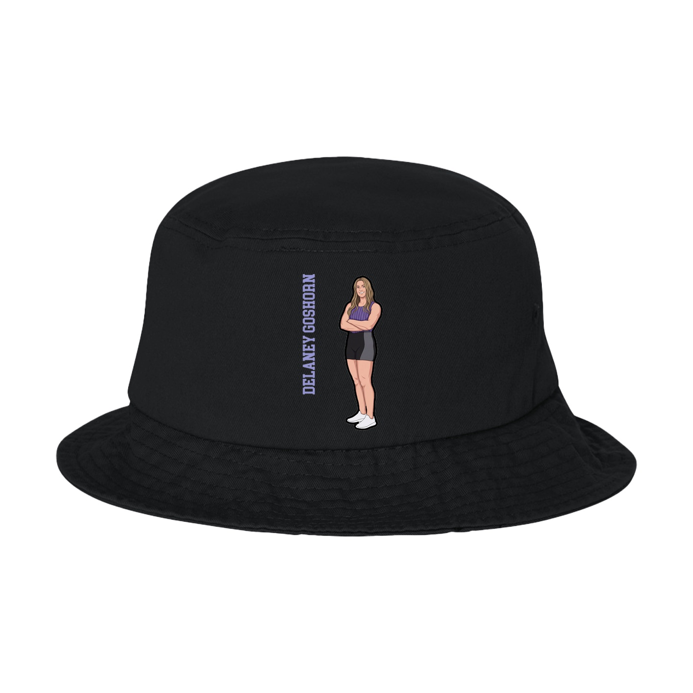 Bucket Cap — Name Vertical in Black