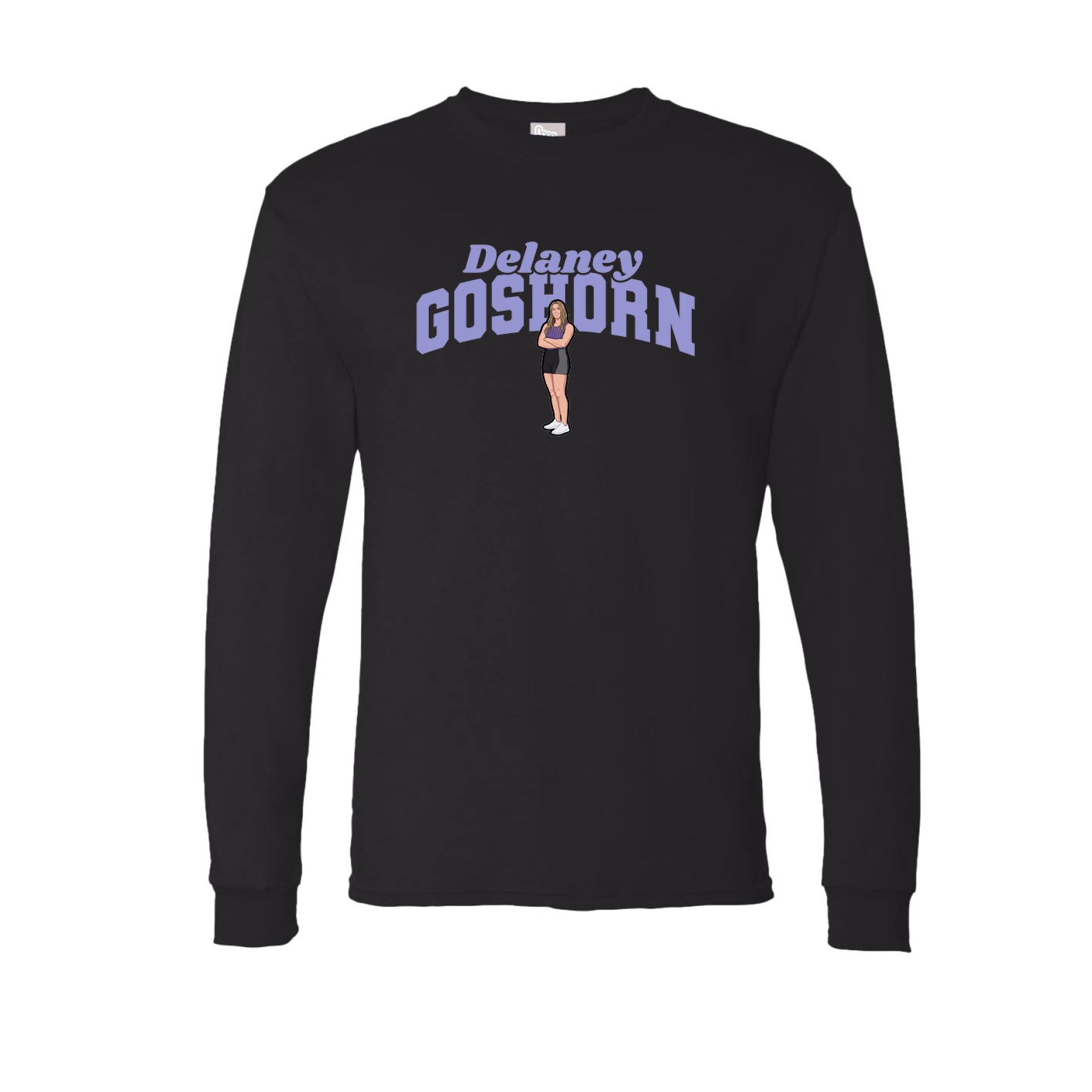 Long Sleeve Tee — Signature Arch in Black