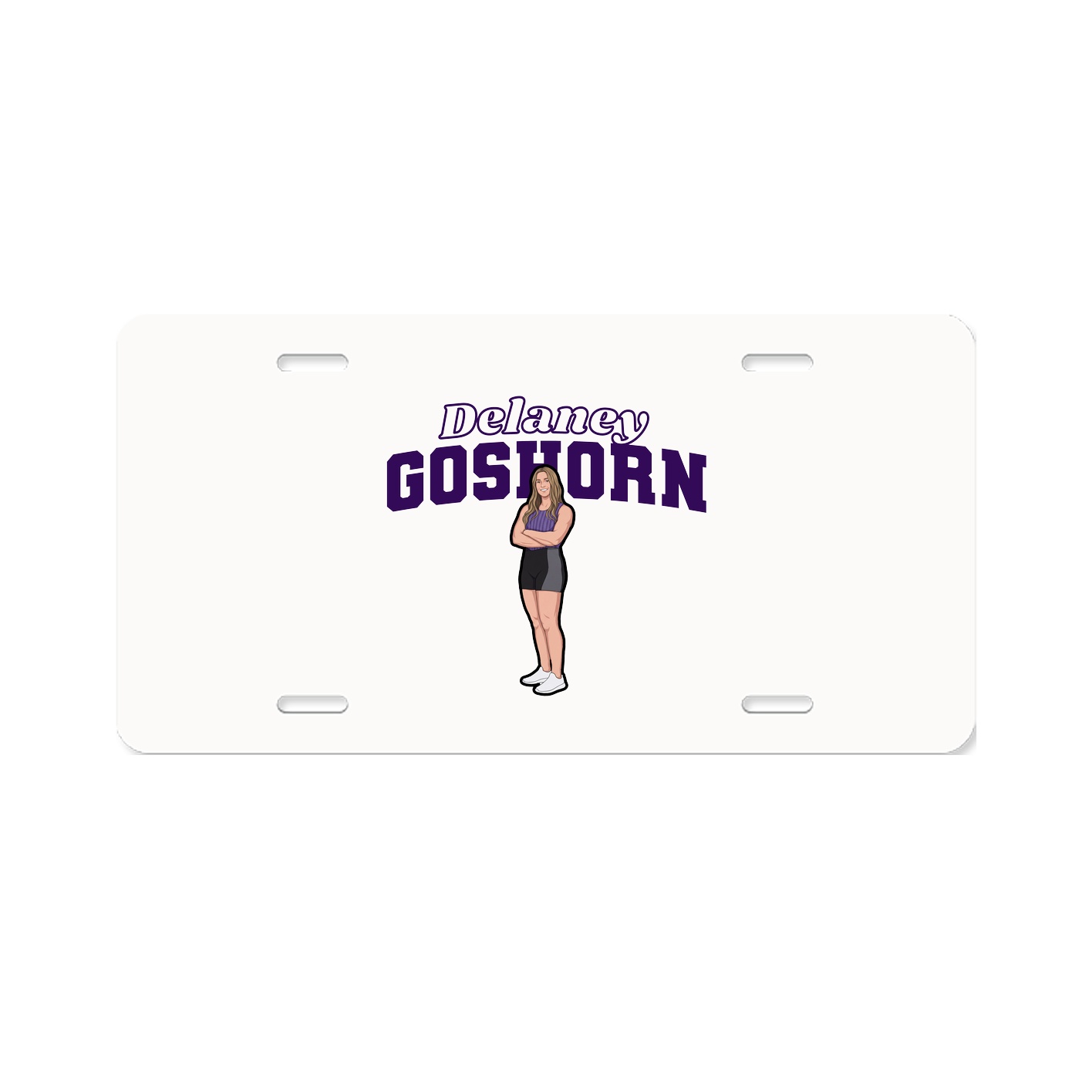 License Plate — Name Arch in Classic