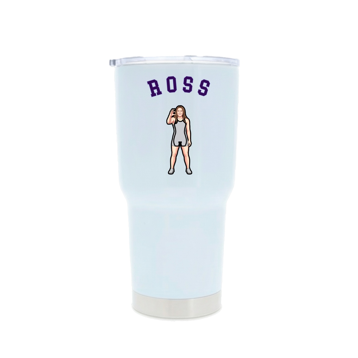 30oz Stainless Steel Tumbler — Shirsey Arch in White