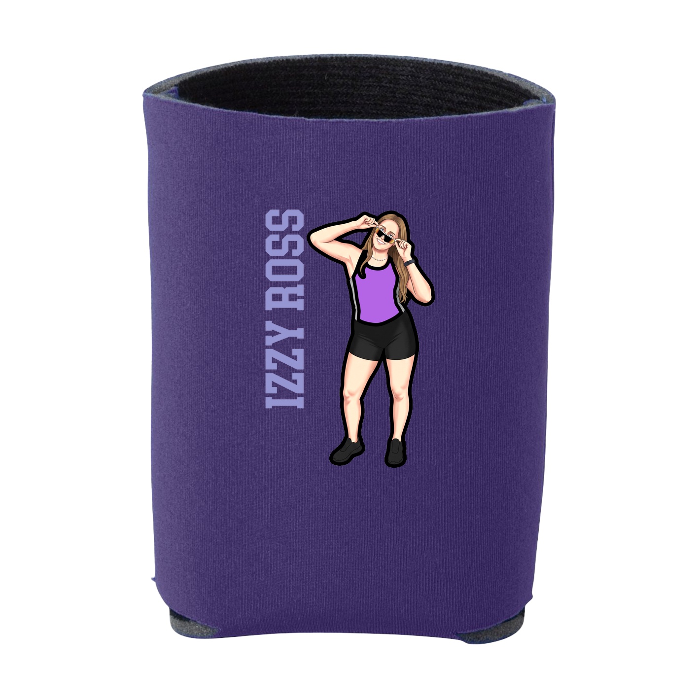 Can Holder — Name Vertical in Purple