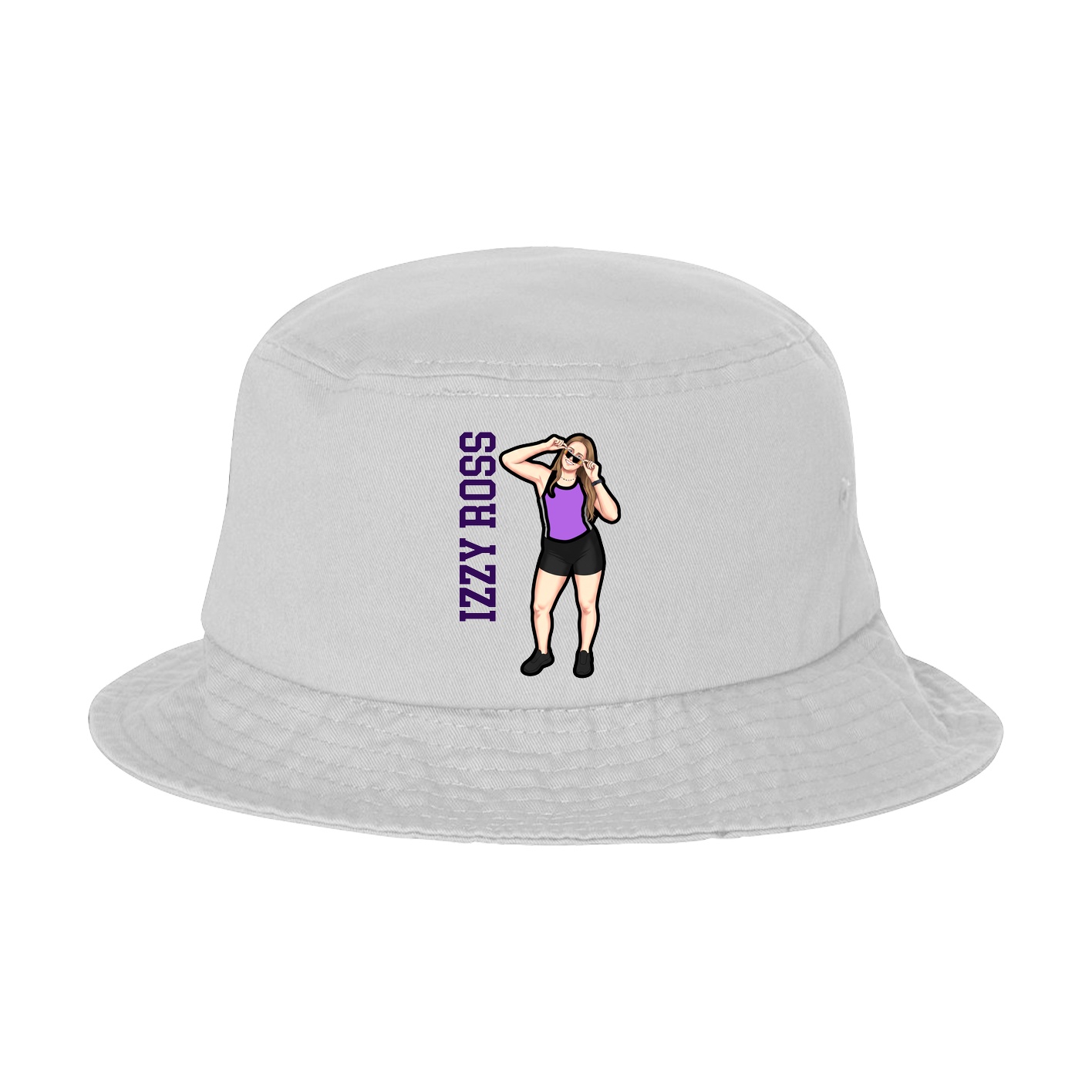Bucket Cap — Name Vertical in White
