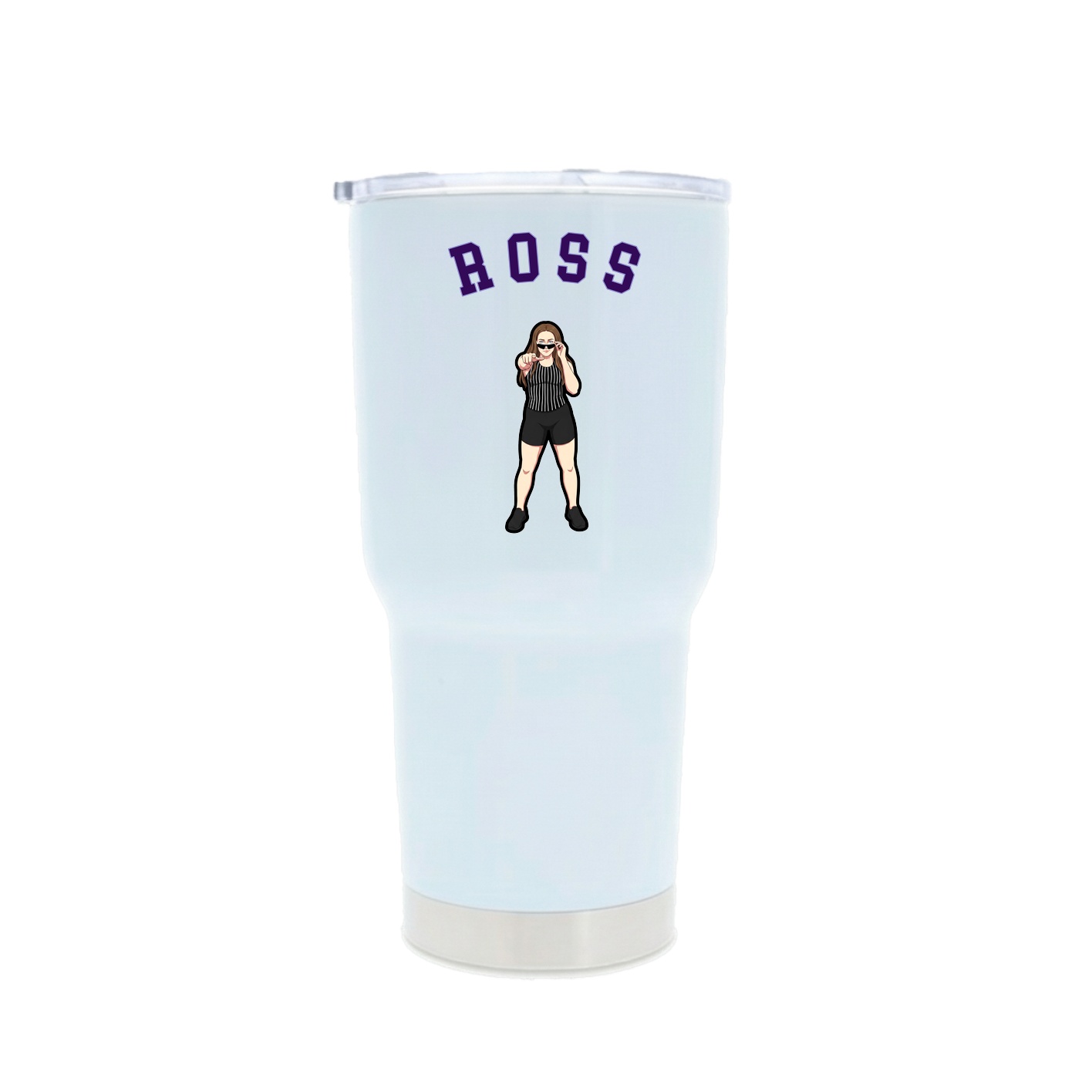 30oz Stainless Steel Tumbler — Shirsey Arch in White