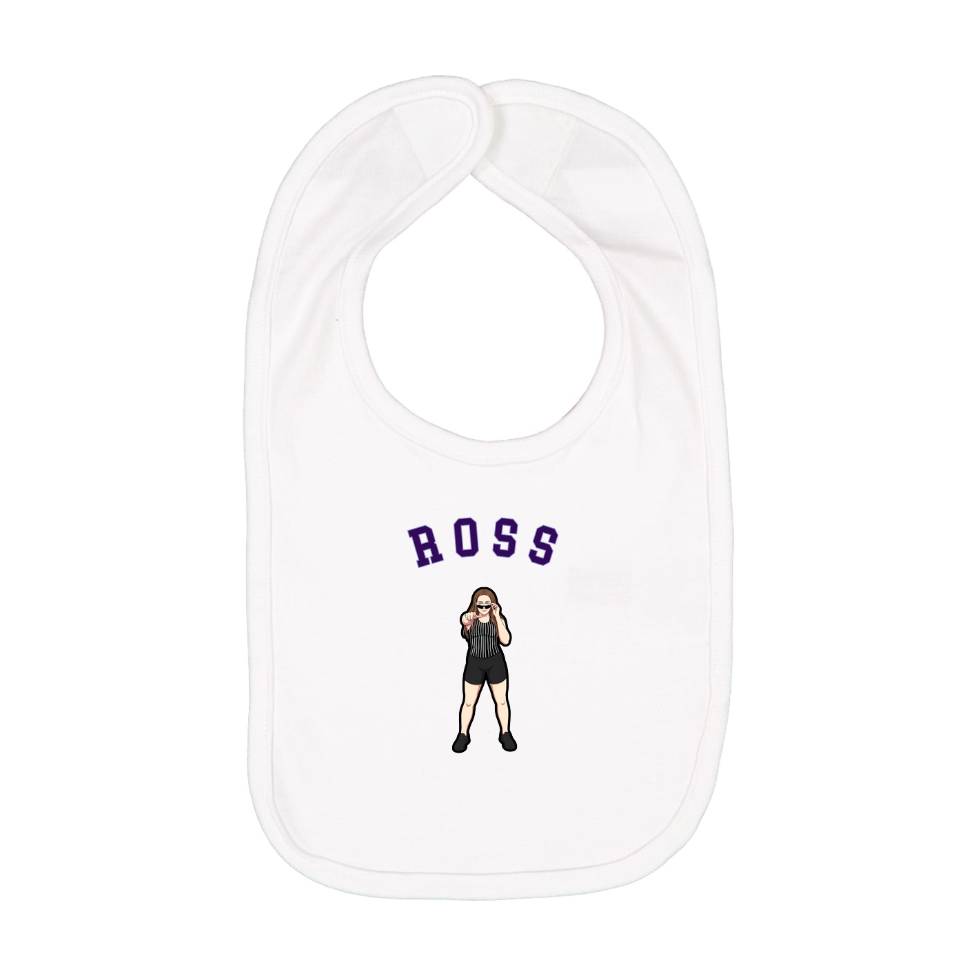 Infant Bib — Shirsey Arch in White