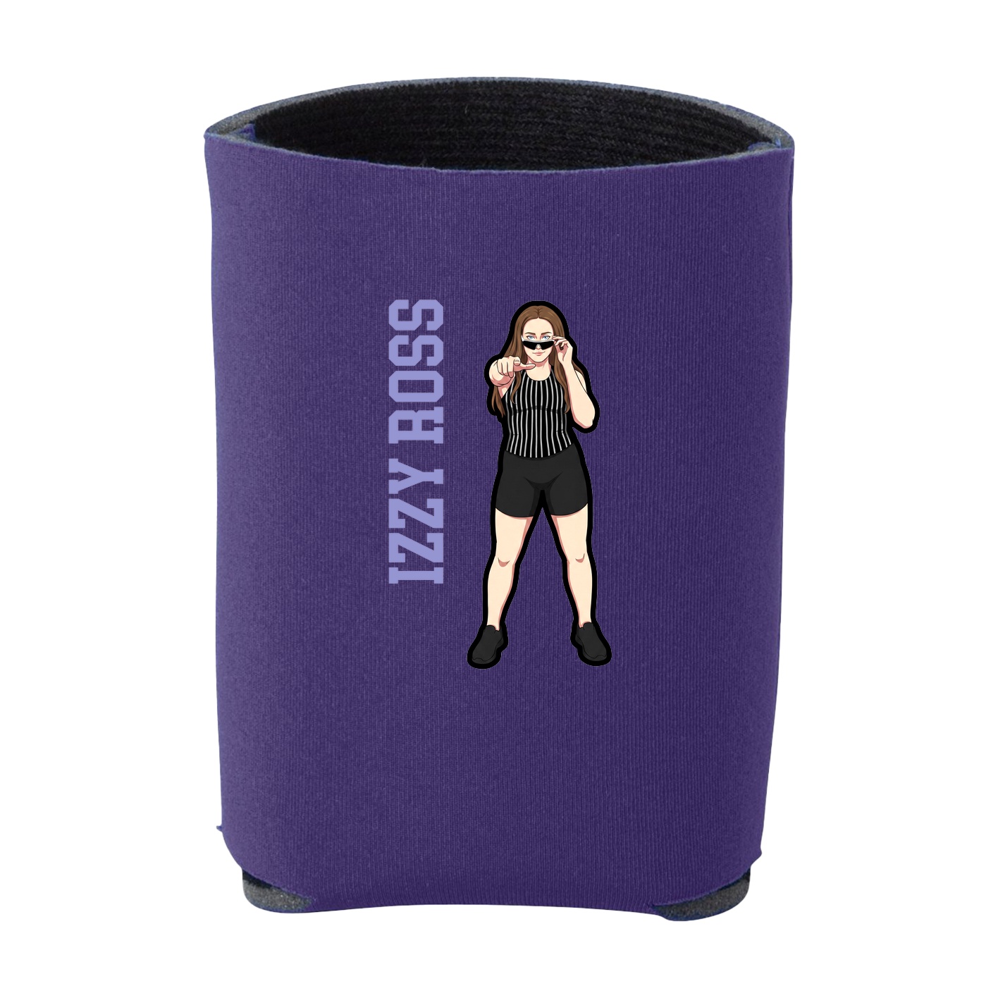 Can Holder — Name Vertical in Purple