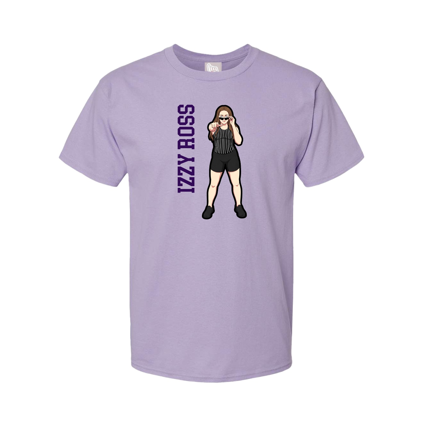 Youth Tee — Name Vertical in Purple
