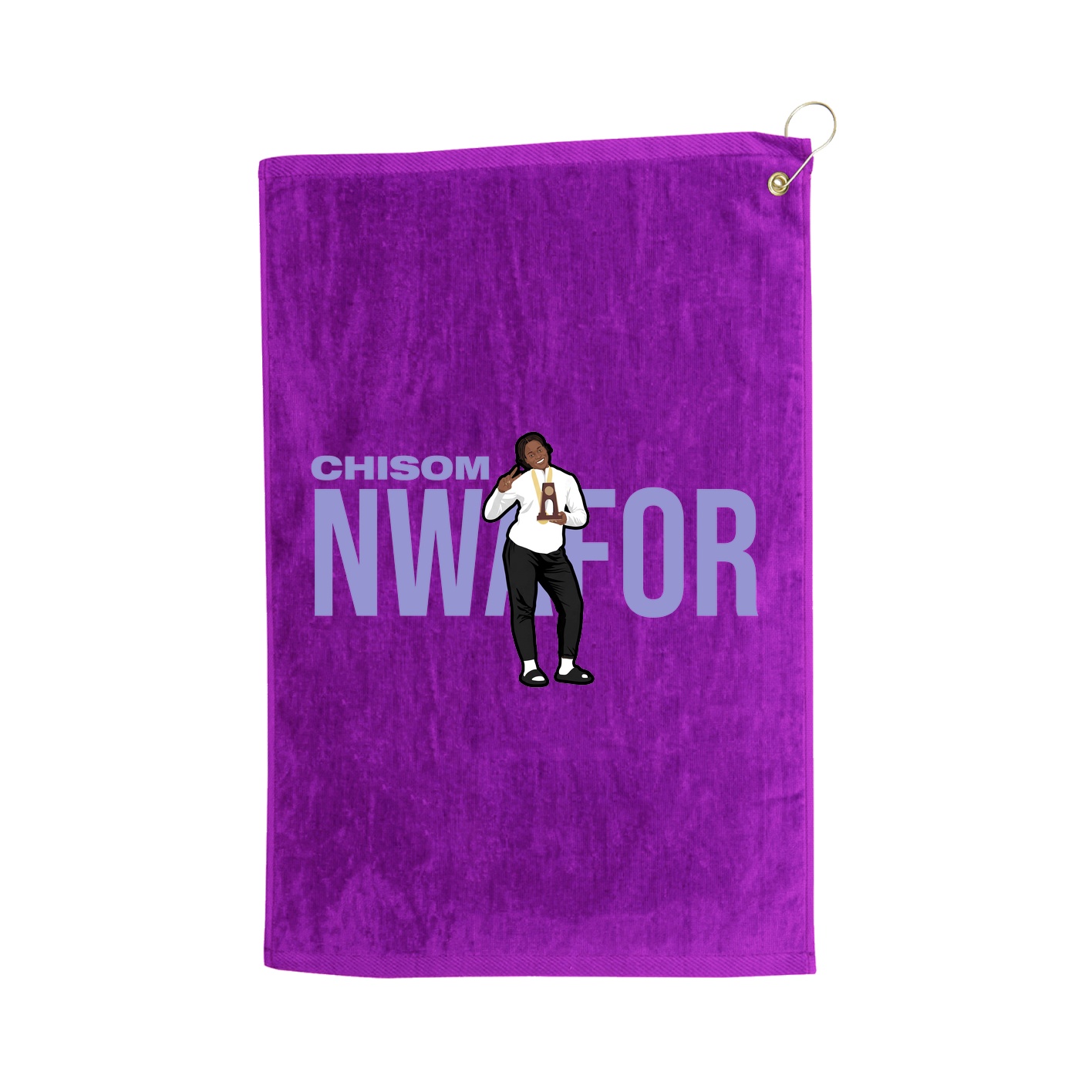 Golf Towel — Player Name in Purple
