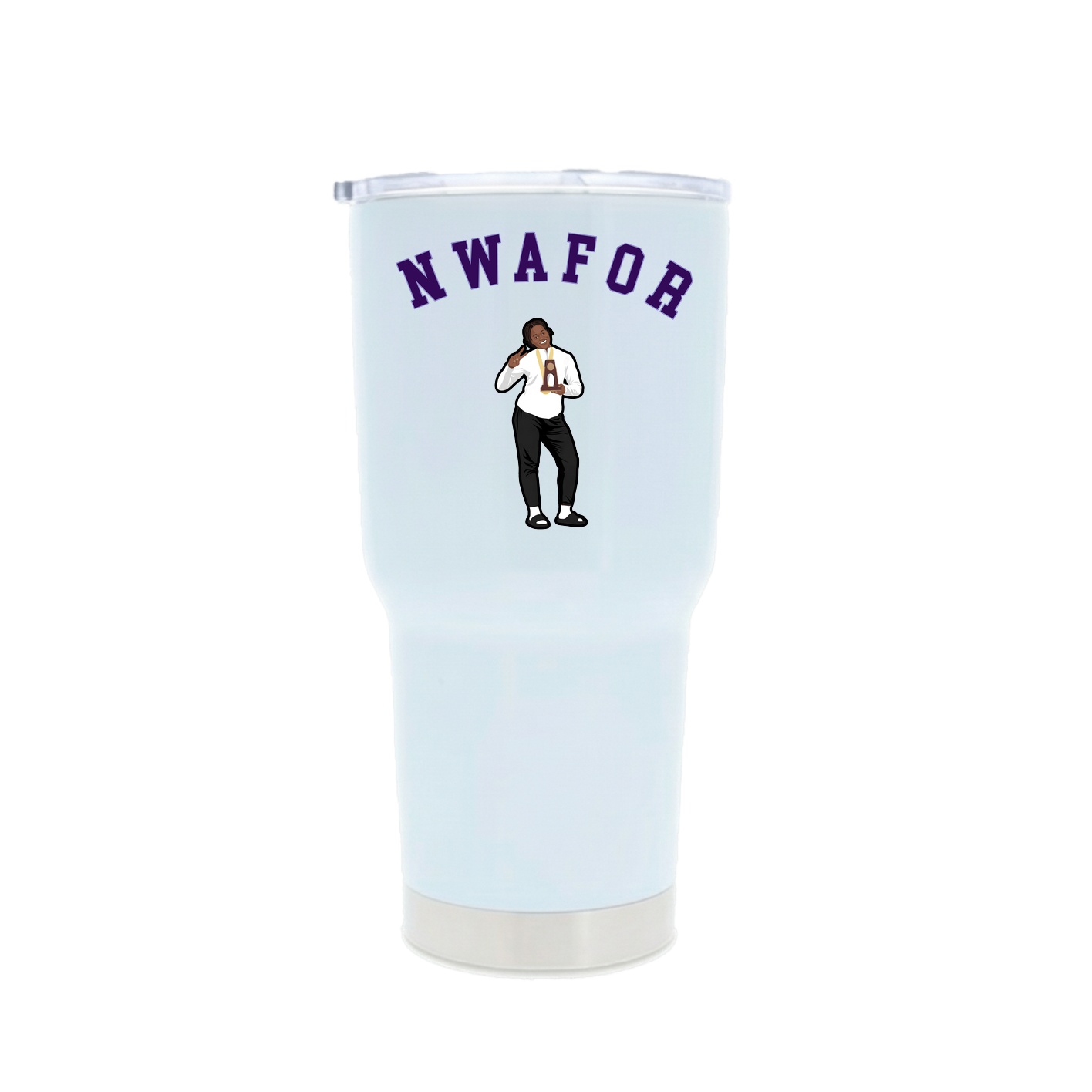 30oz Stainless Steel Tumbler — Shirsey Arch in White