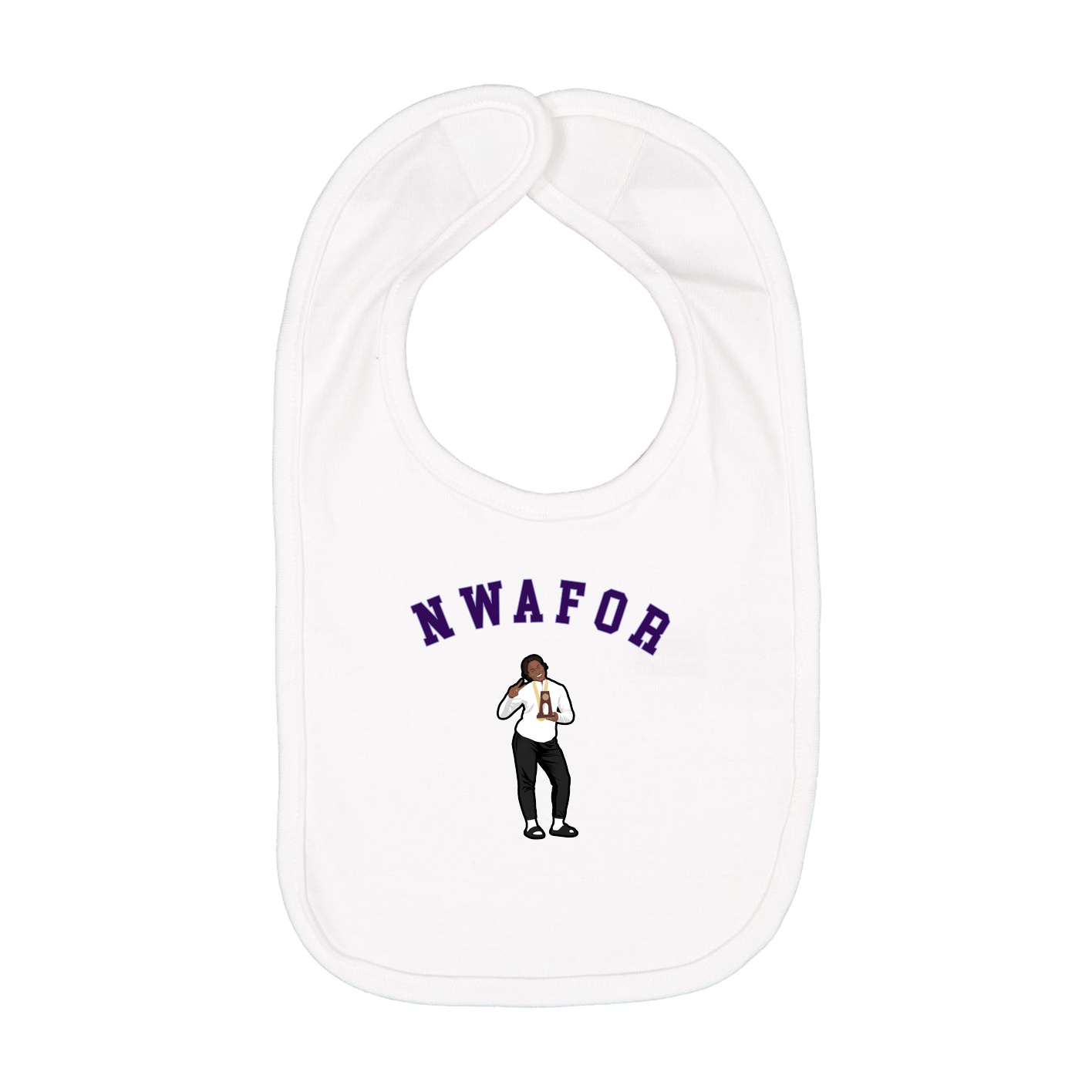 Infant Bib — Shirsey Arch in White