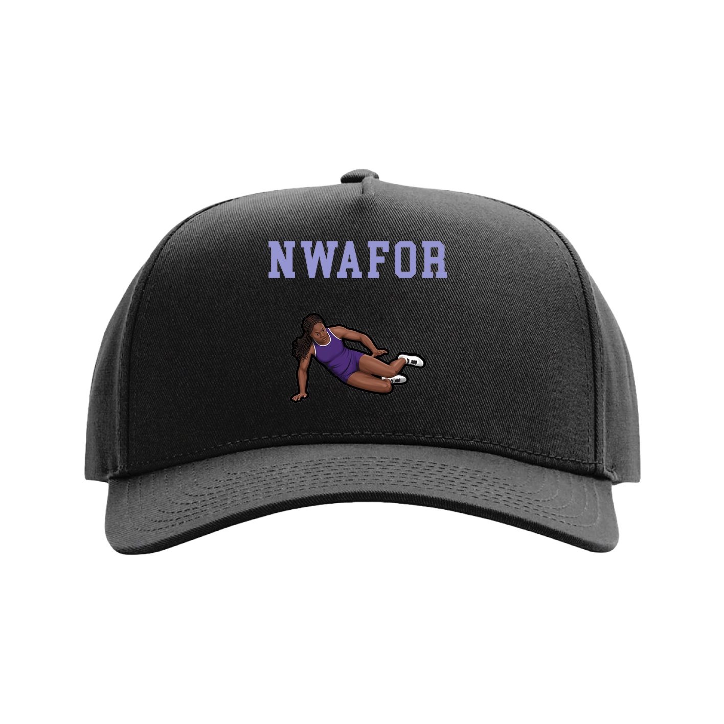 Full Fabric Five-Panel Champ Cap — Shirsey in Black