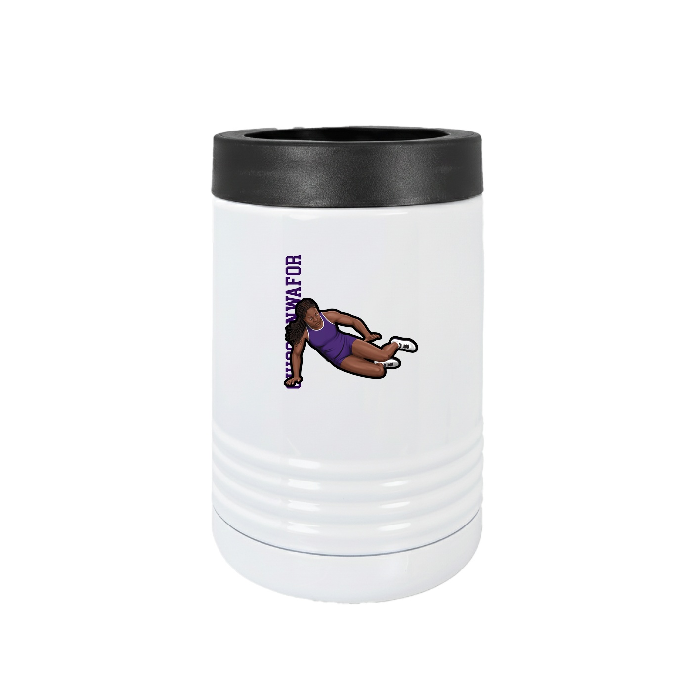 Beverage Holder — Name Vertical in White