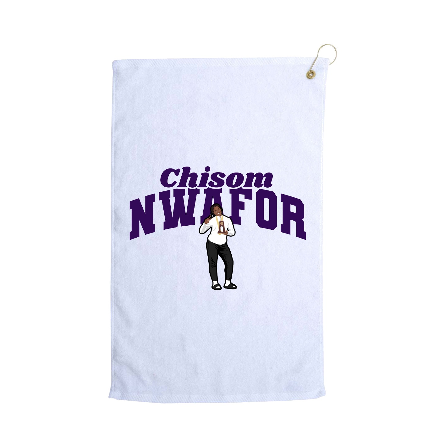 Golf Towel — Signature Arch in White