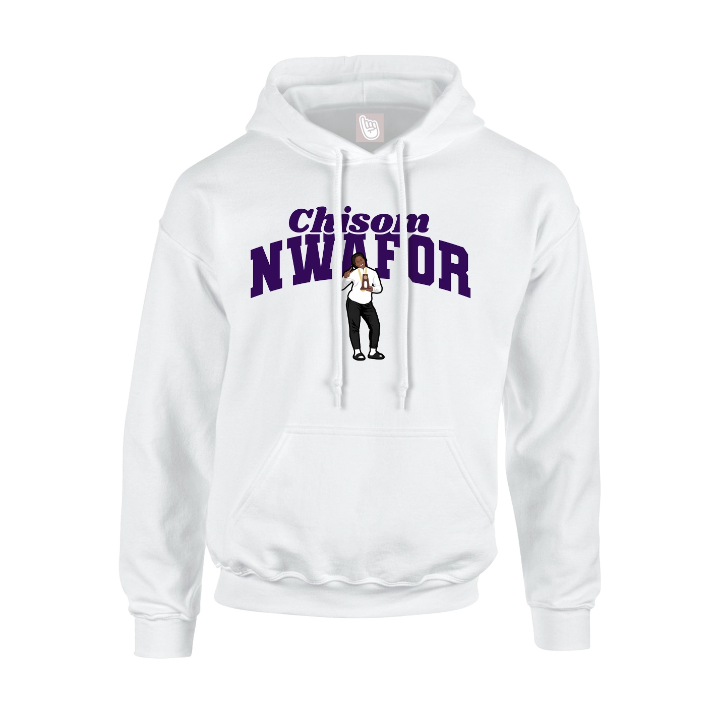Hoodie — Signature Arch in White