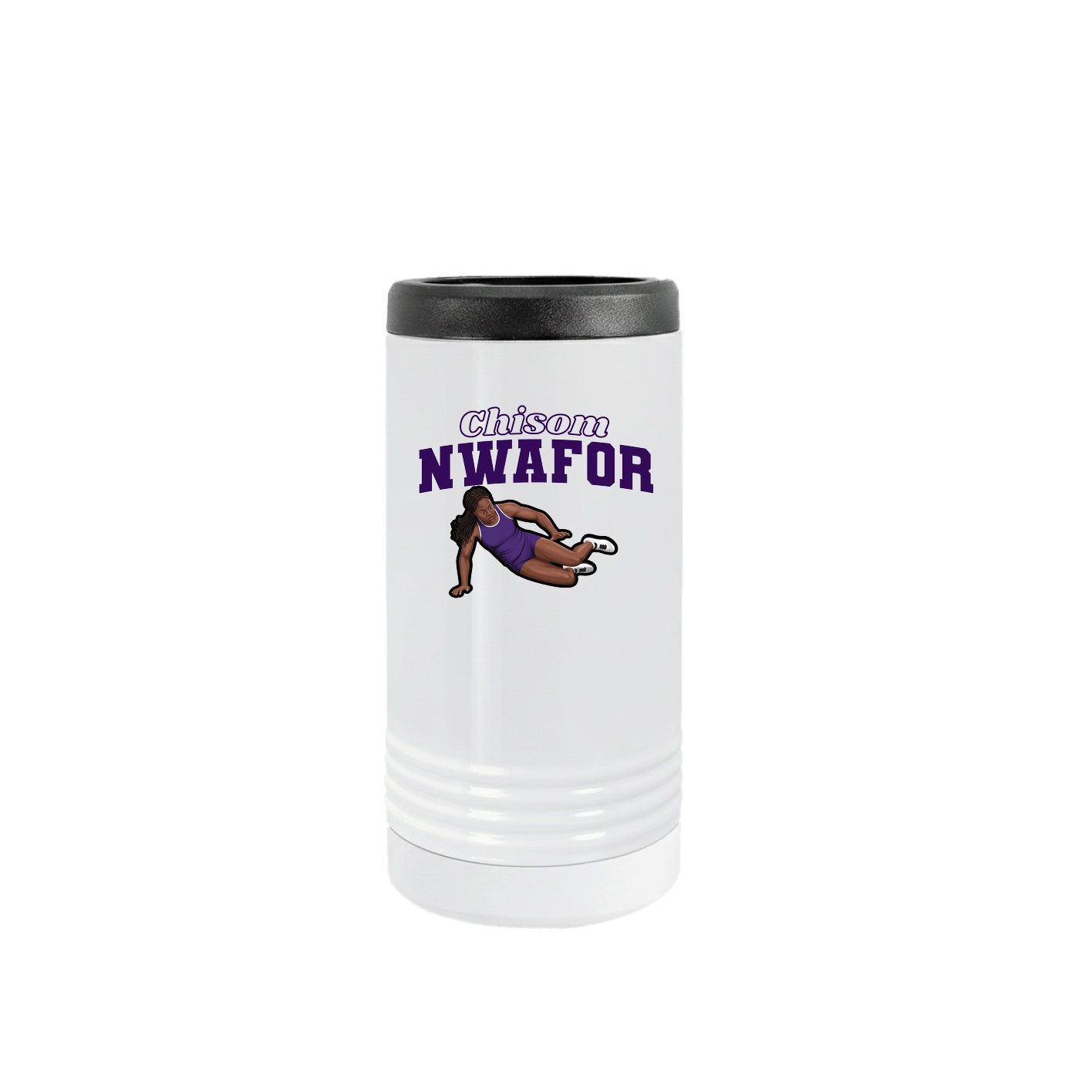 Slim Beverage Holder — Name Arch in White