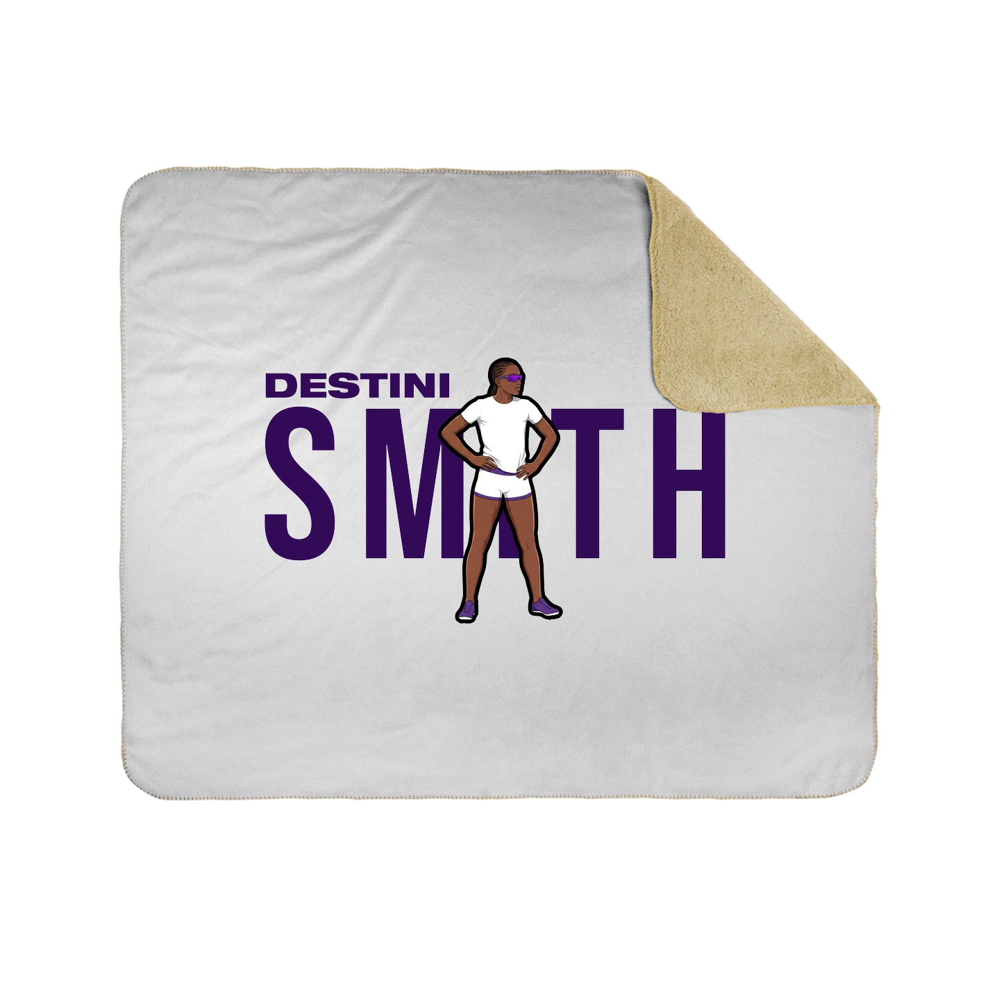 Throw Blanket — Player Name in White