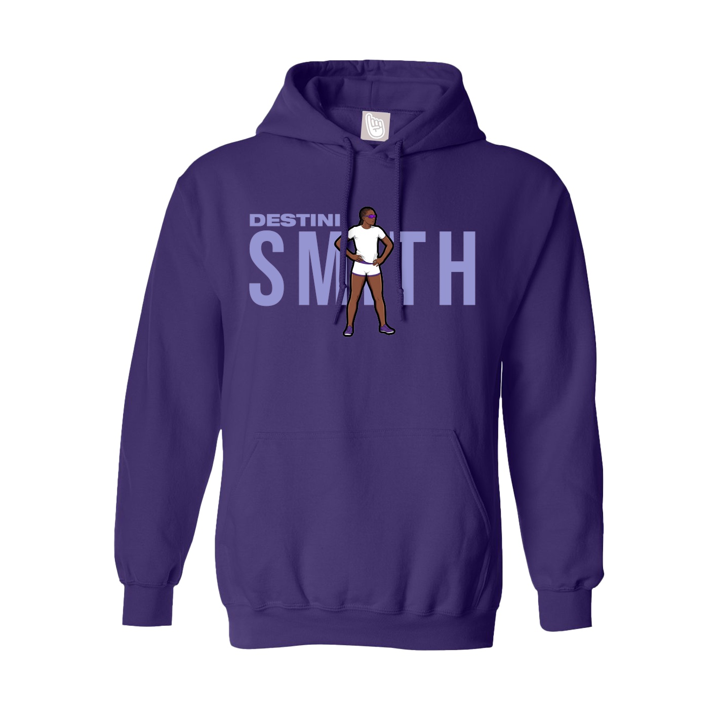 Youth Hoodie — Player Name in Purple