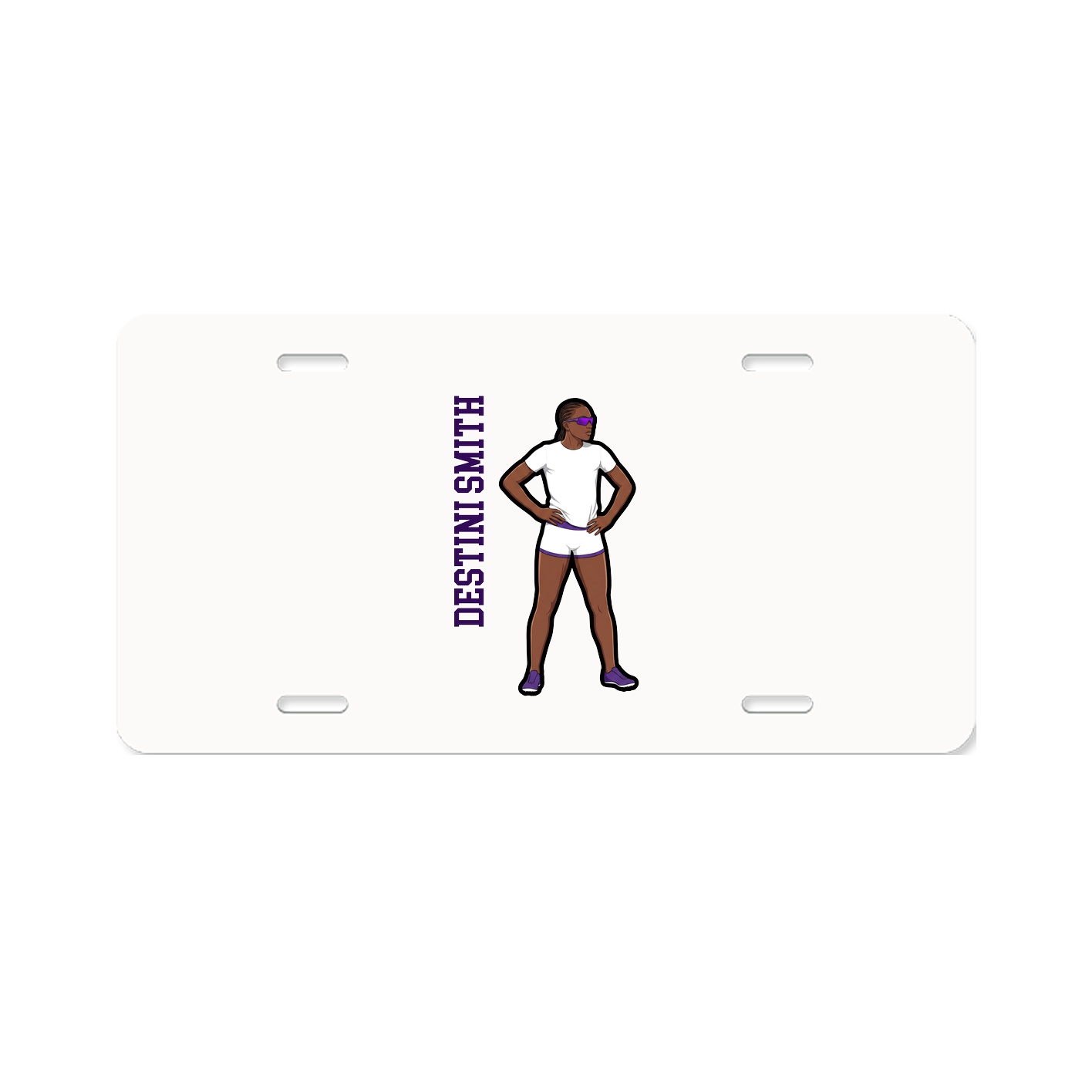 License Plate — Name Vertical in Classic