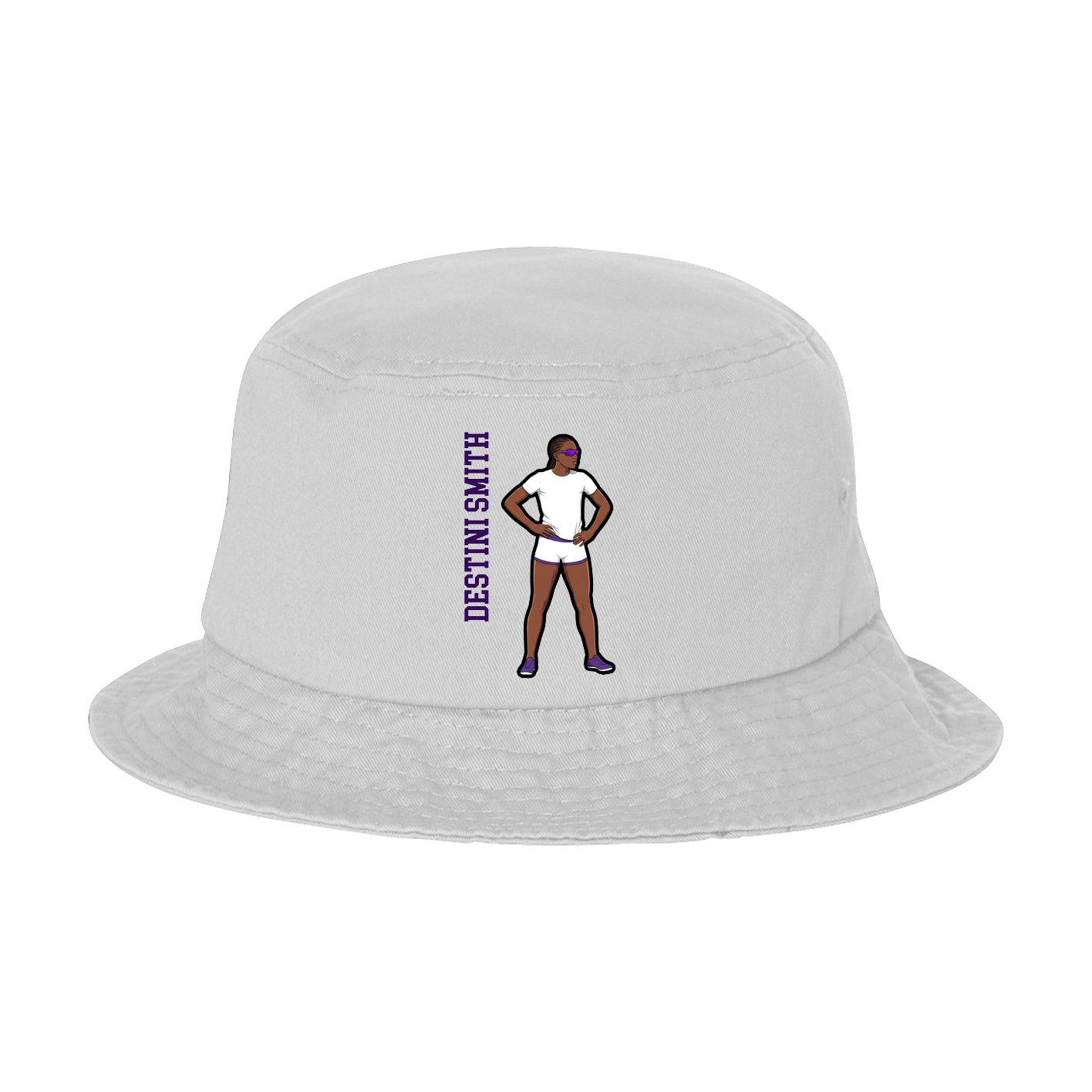 Bucket Cap — Name Vertical in White