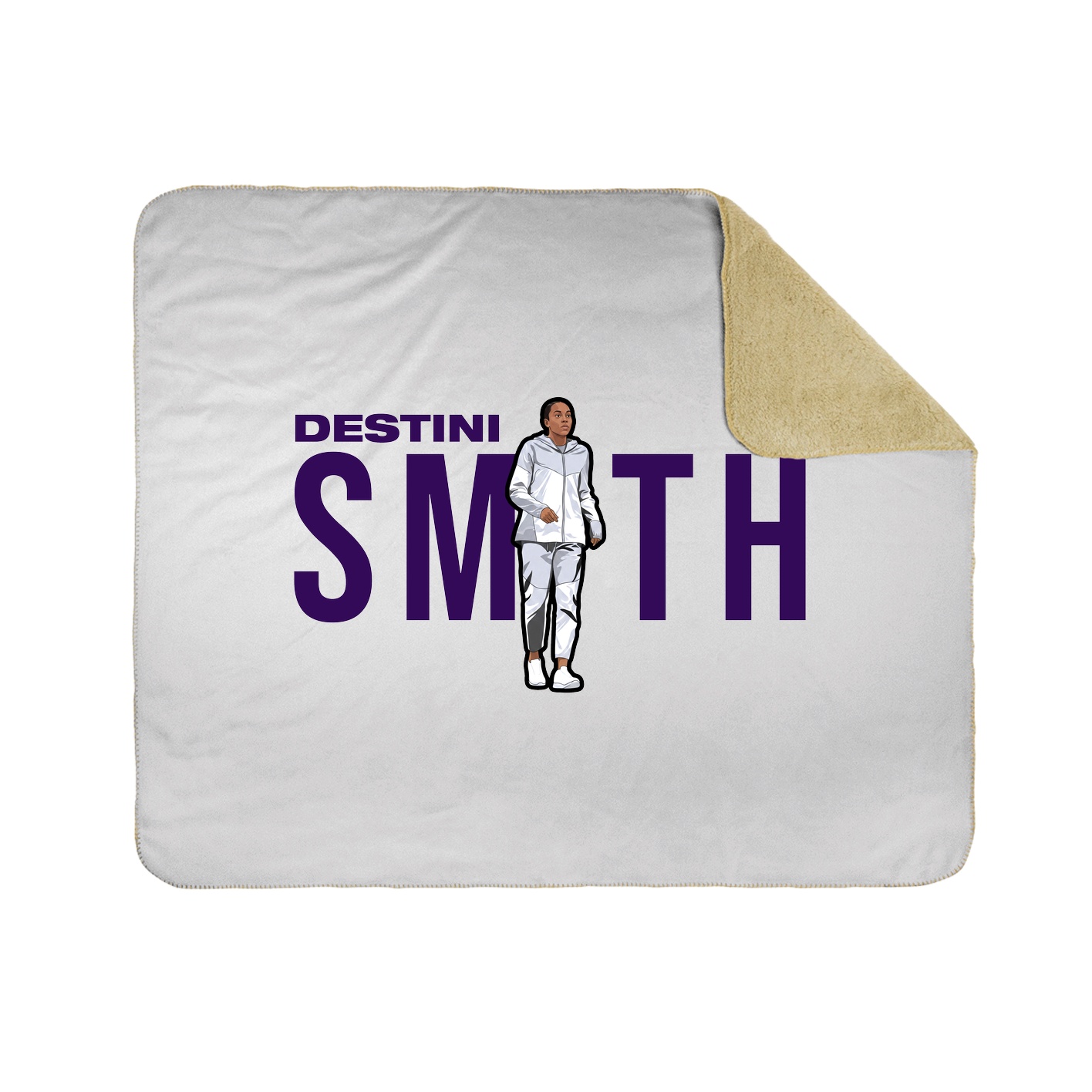 Throw Blanket — Player Name in White