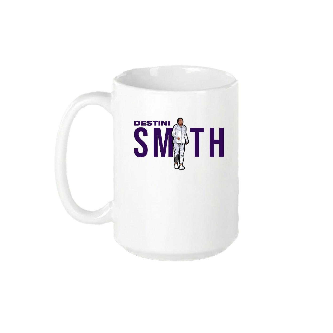 15oz Coffee Mug — Player Name in White