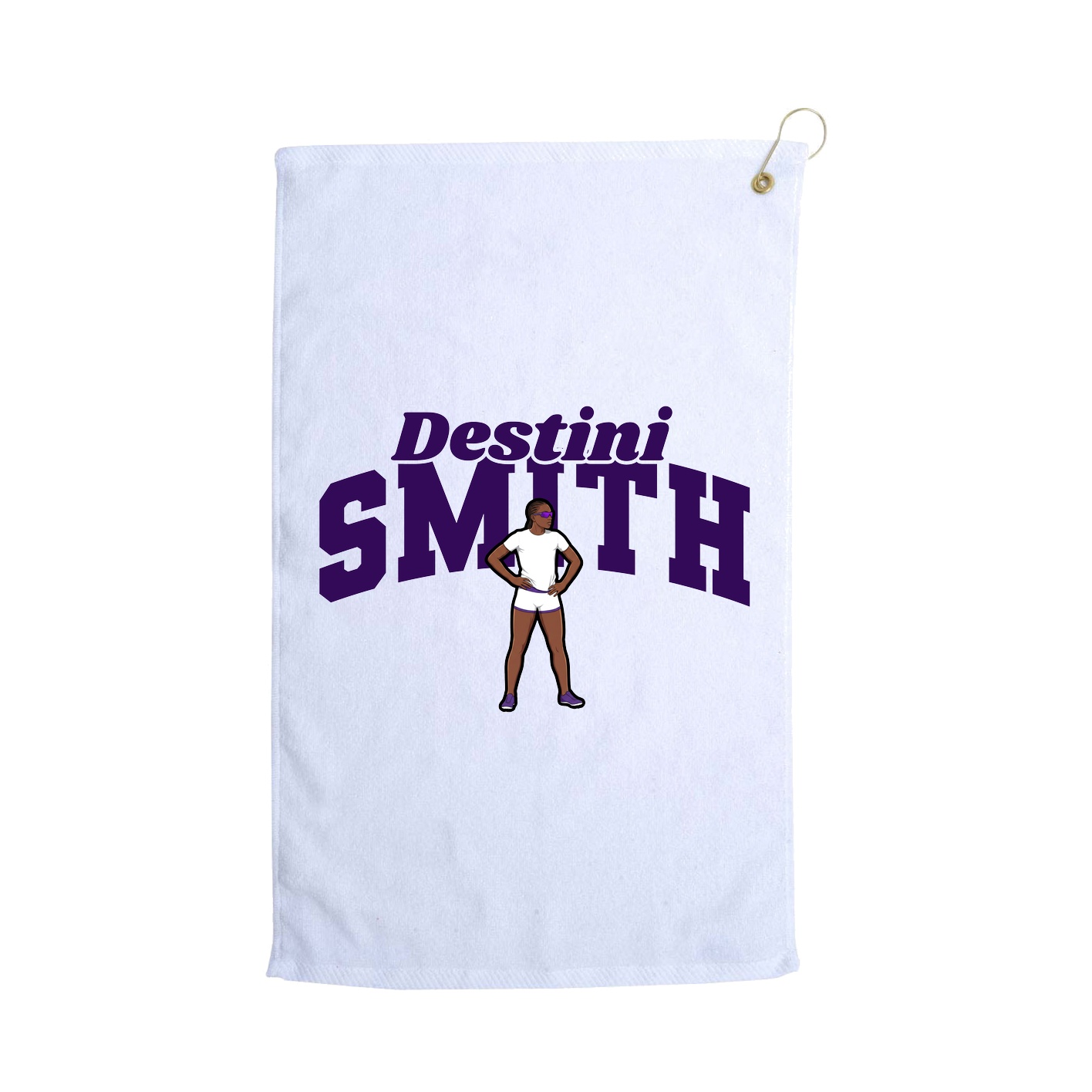 Golf Towel — Signature Arch in White