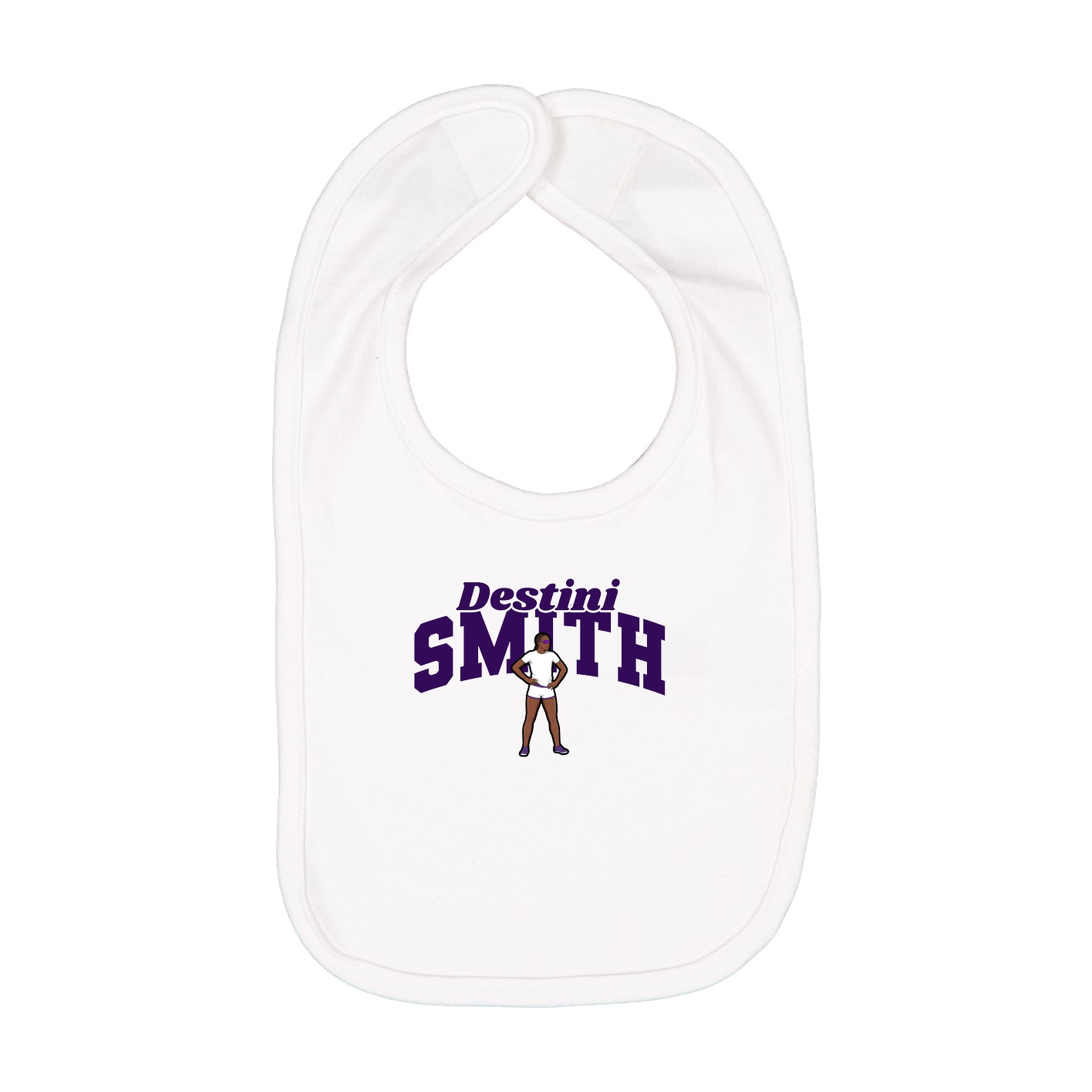 Infant Bib — Signature Arch in White