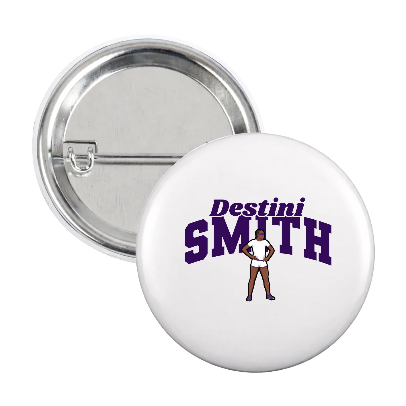 Game Day Button — Signature Arch in White
