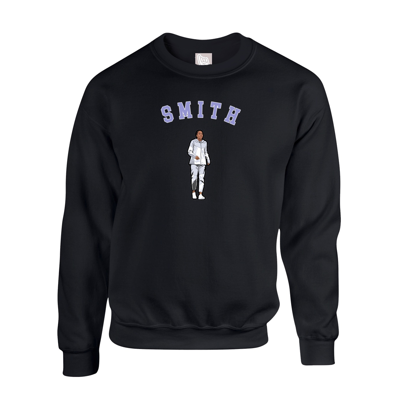 Fleece Crew — Shirsey Arch in Black