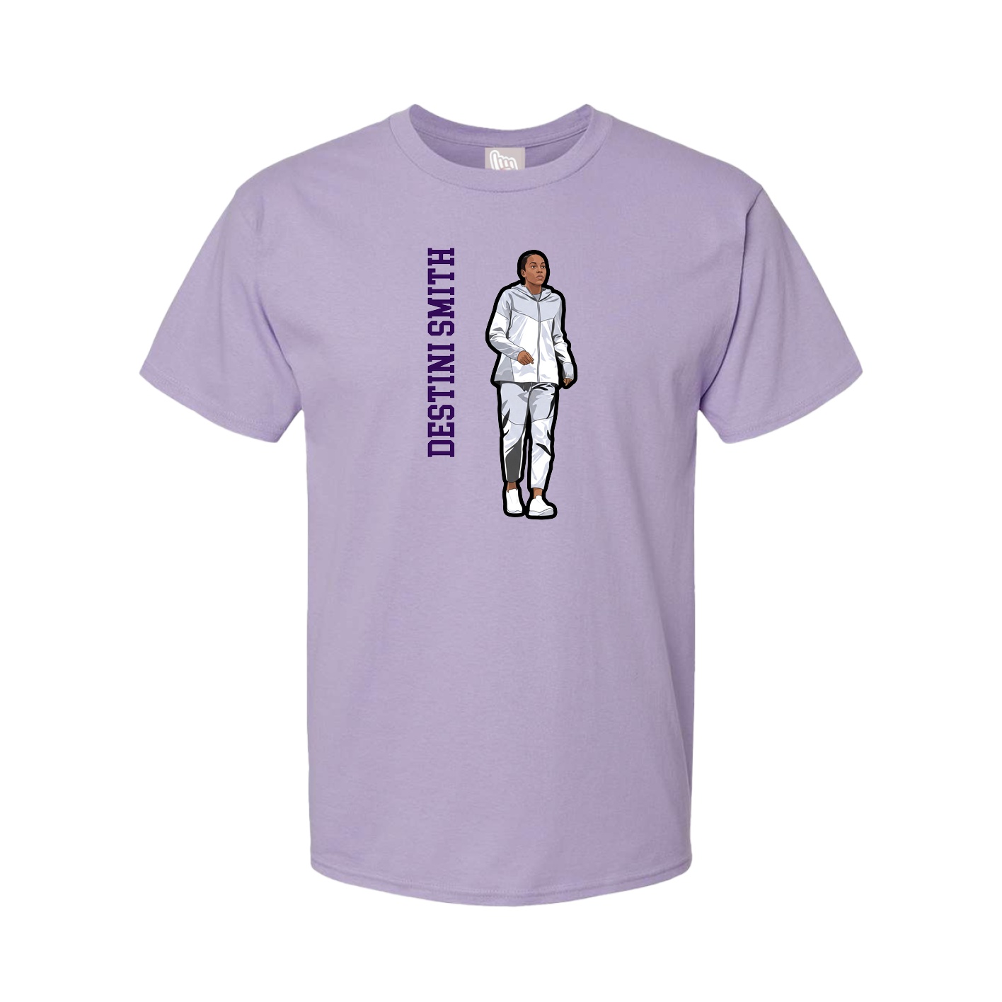 Youth Tee — Name Vertical in Purple