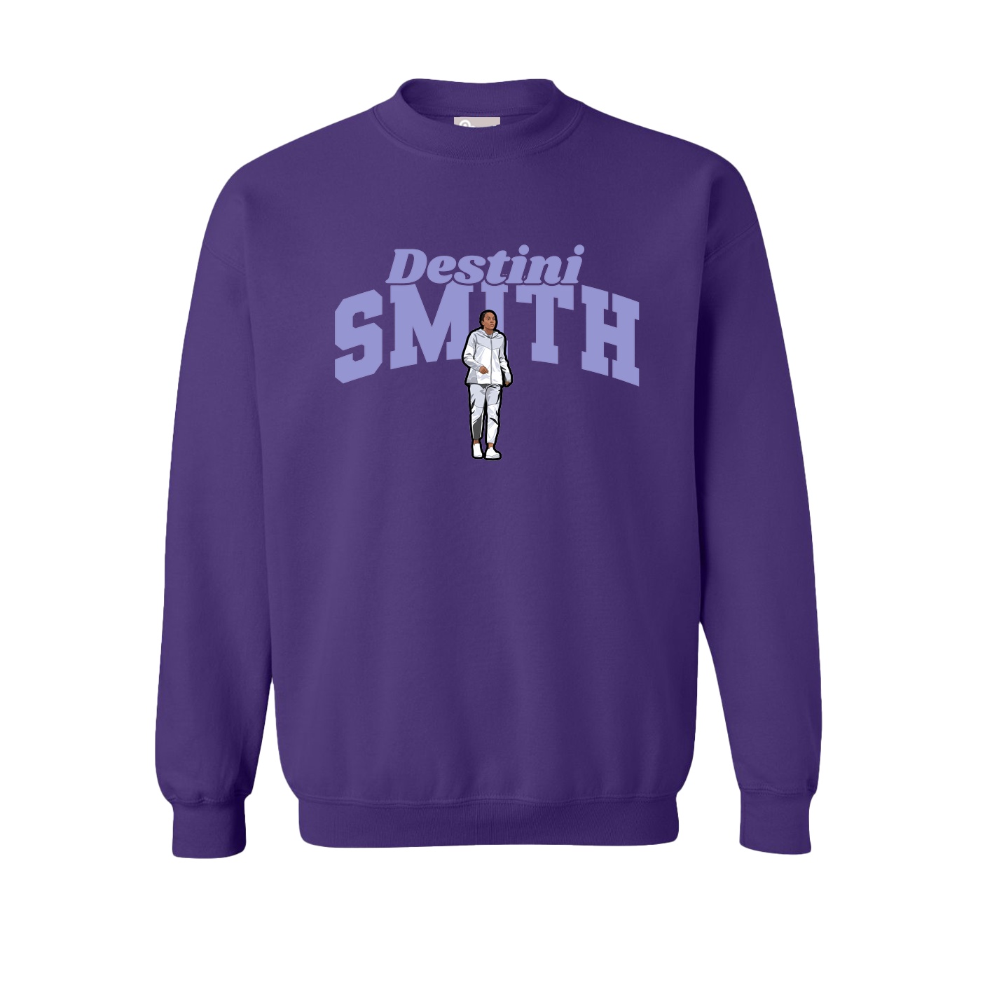 Fleece Crew — Signature Arch in Purple