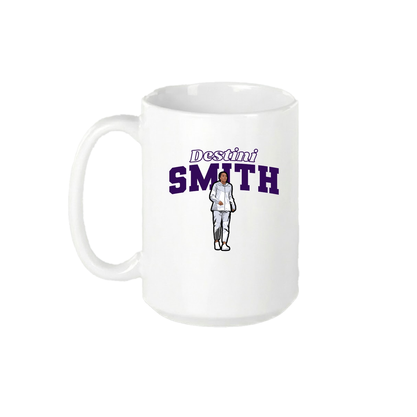 15oz Coffee Mug — Name Arch in White