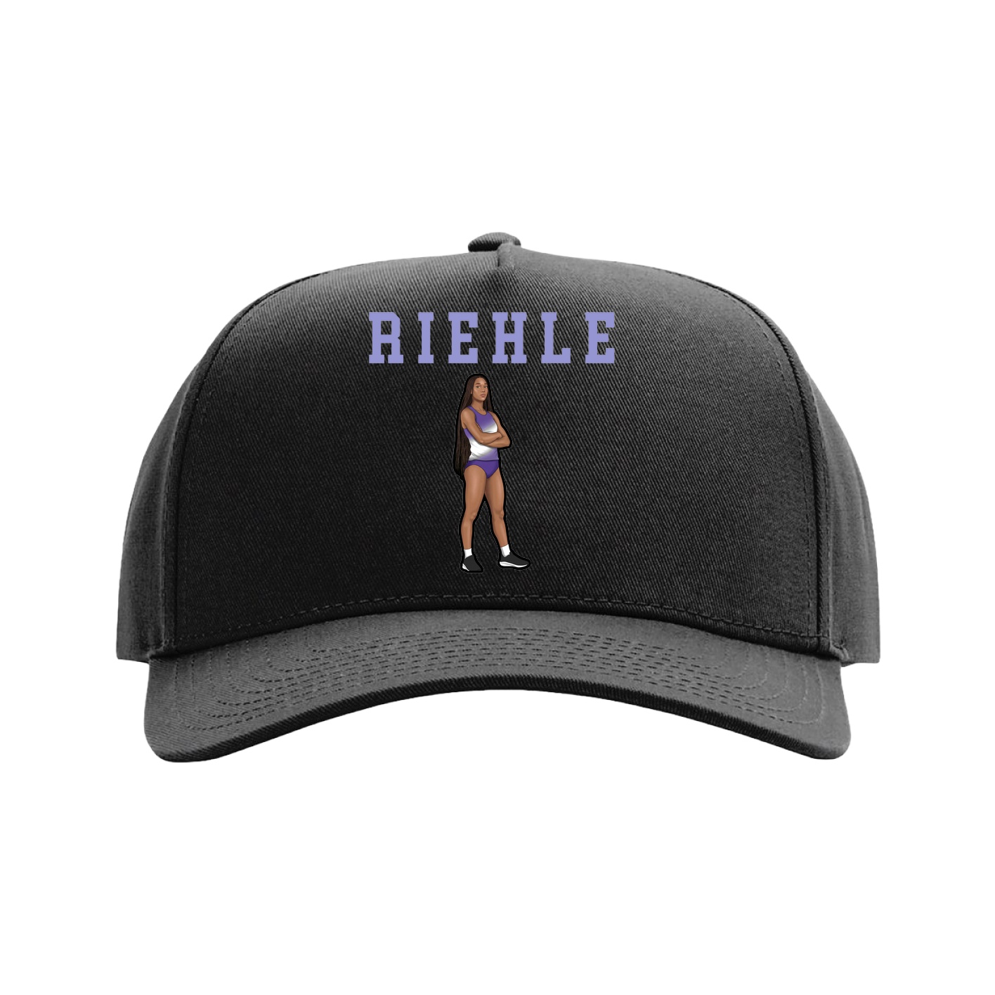 Full Fabric Five-Panel Champ Cap — Shirsey in Black