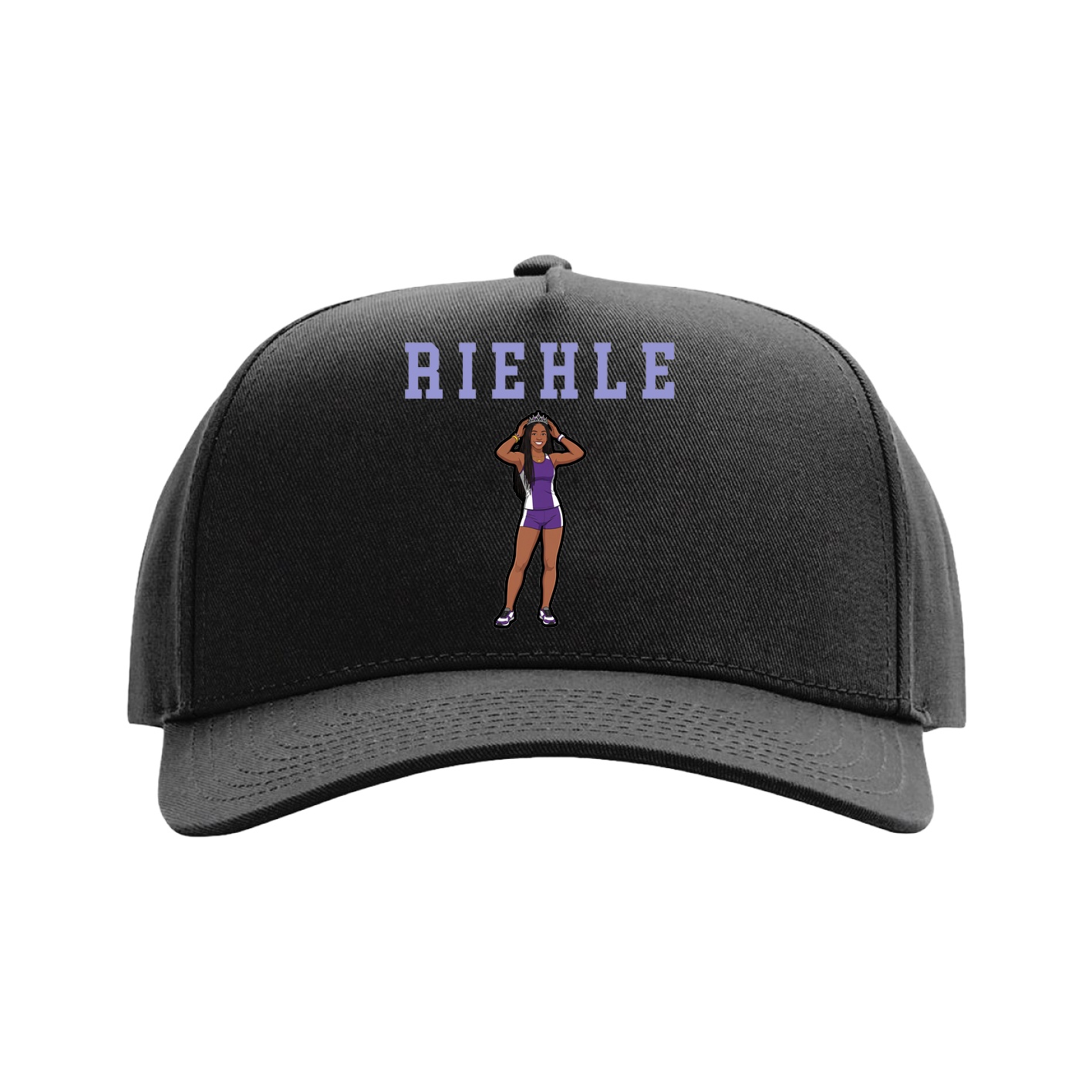 Full Fabric Five-Panel Champ Cap — Shirsey in Black