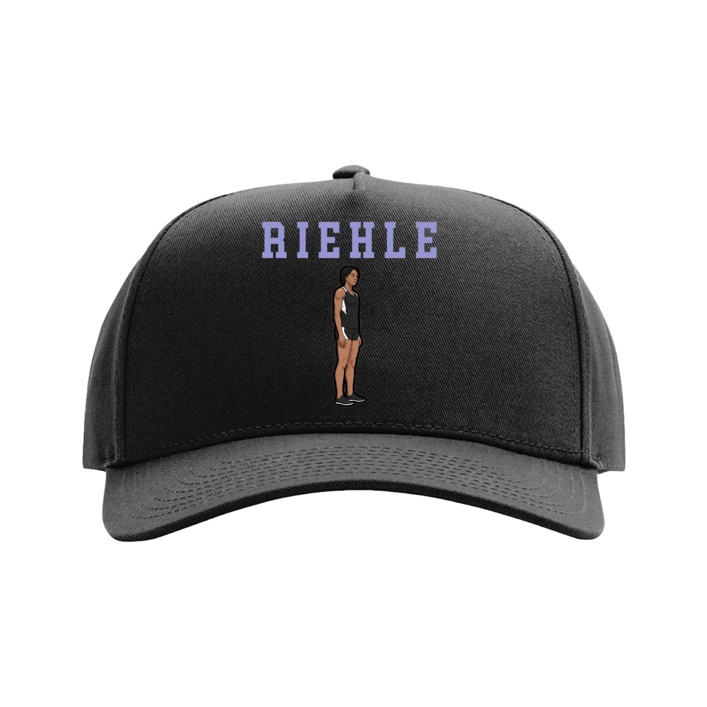 Full Fabric Five-Panel Champ Cap — Shirsey in Black