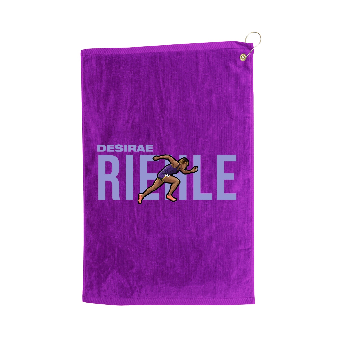 Golf Towel — Player Name in Purple