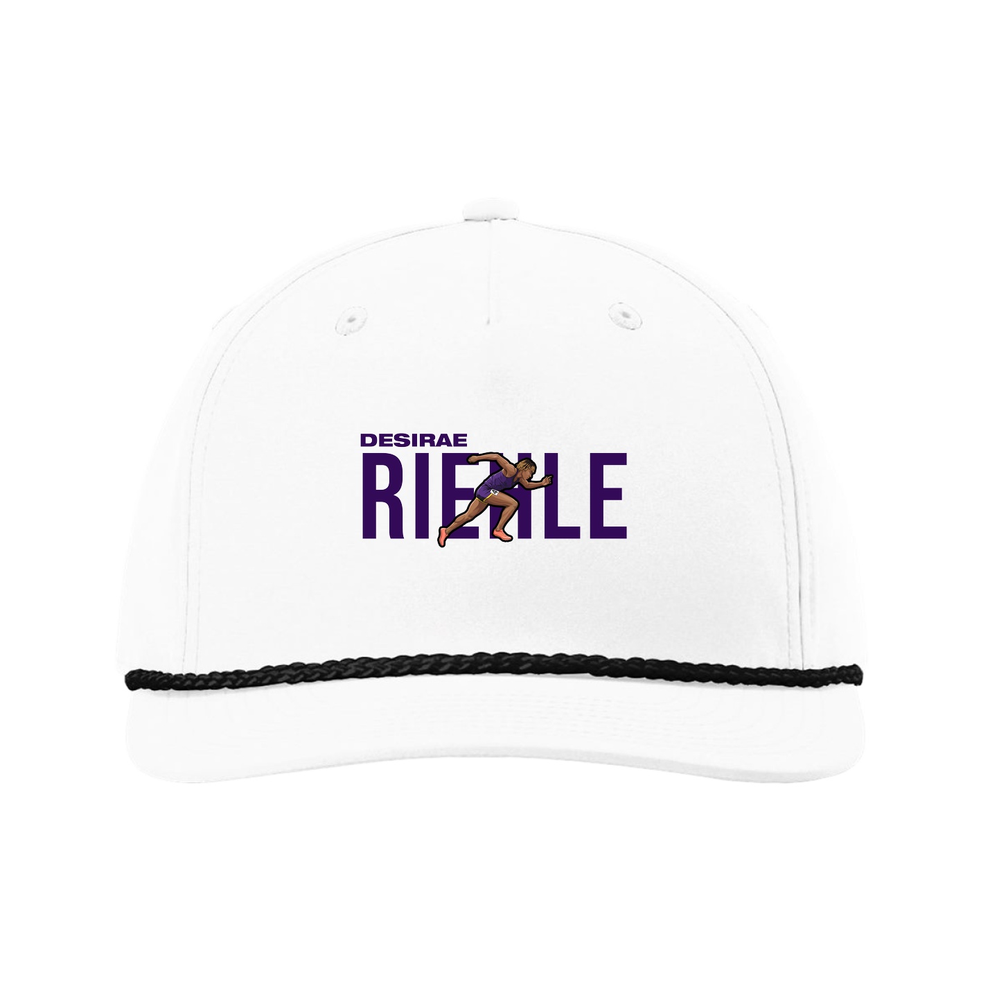 Five-Panel Classic Rope Cap — Player Name in White