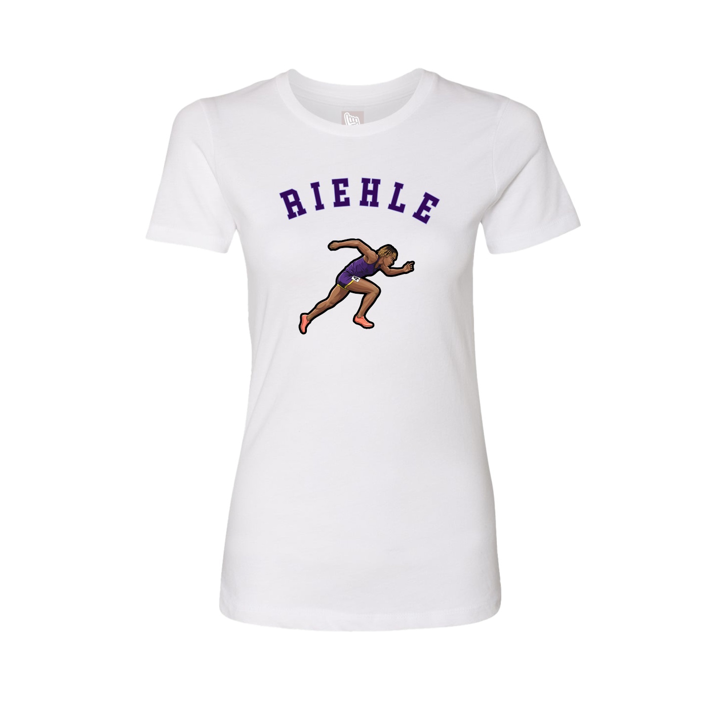 Fitted Women's Tee — Shirsey Arch in White