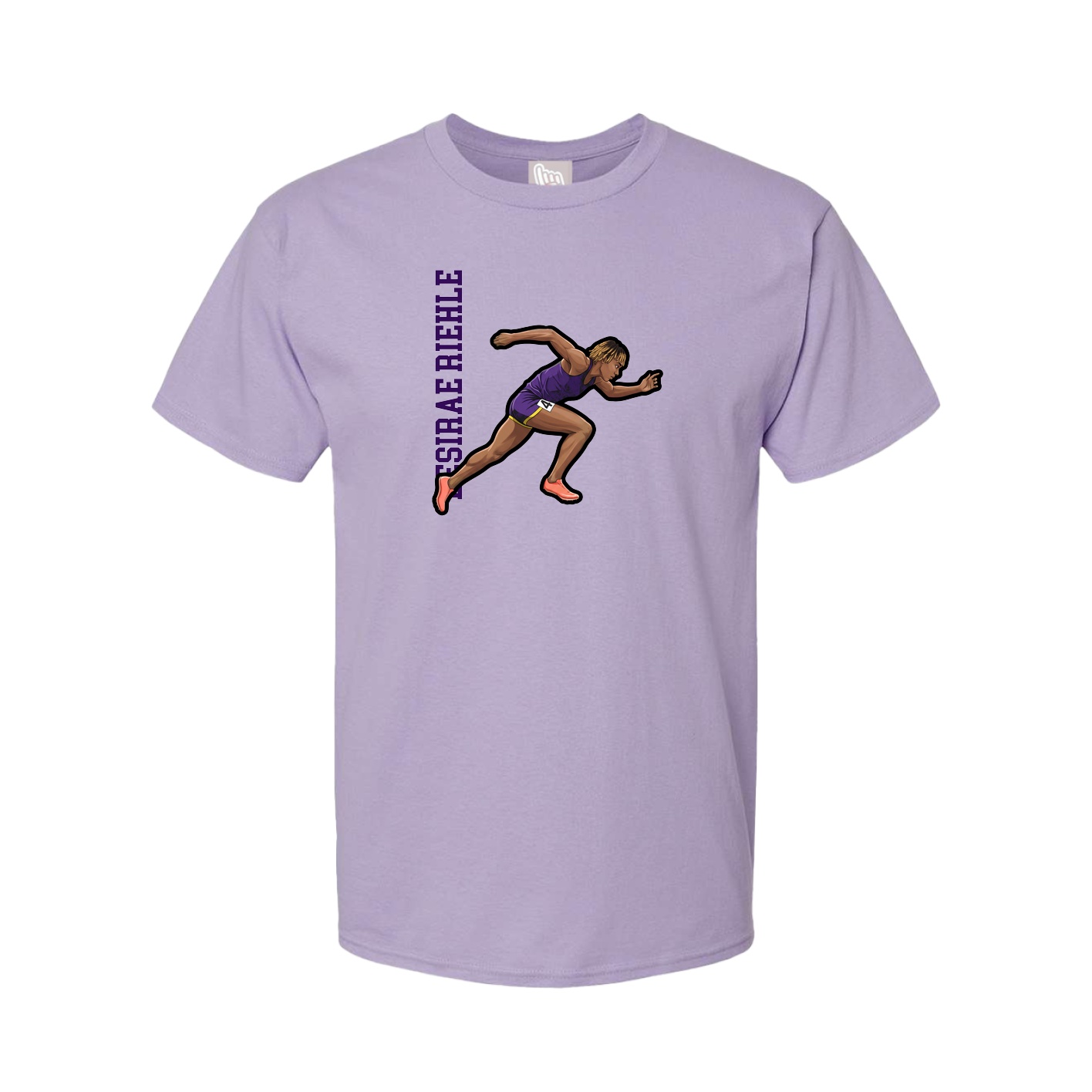 Tee — Name Vertical in Purple