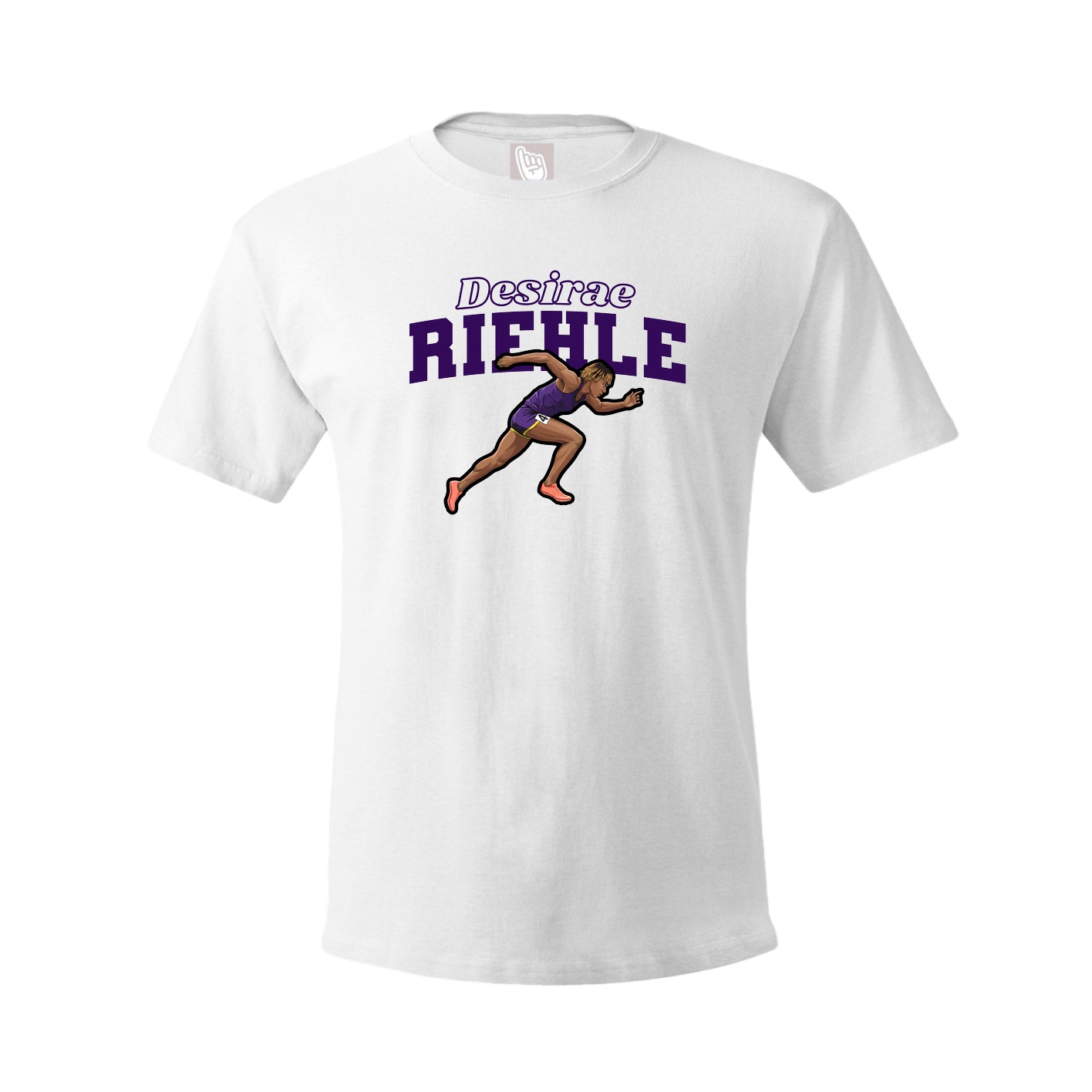 Youth Tee — Name Arch in White