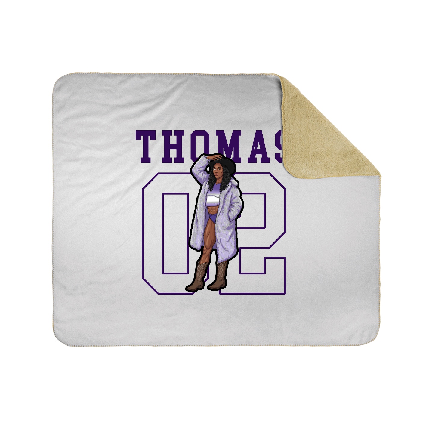 50x60 Sherpa Lined Throw Blanket
