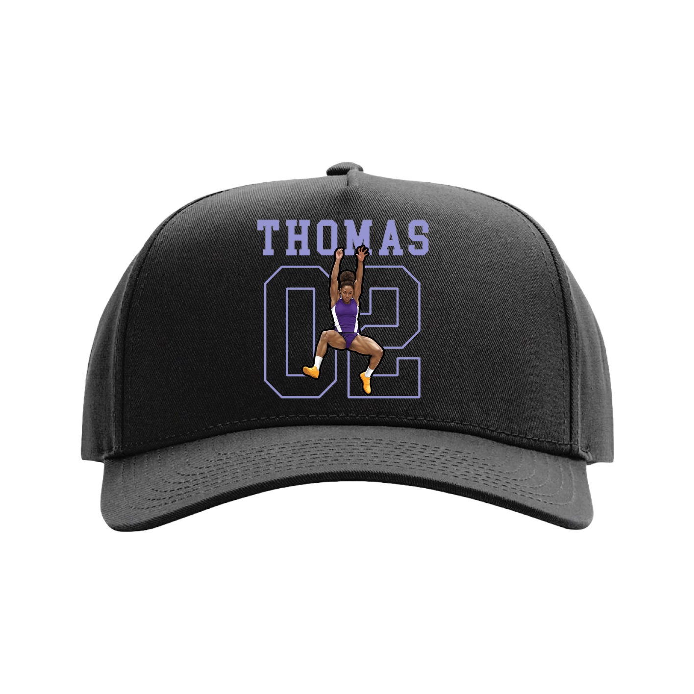 Full Fabric Five-Panel Champ Cap — Shirsey in Black